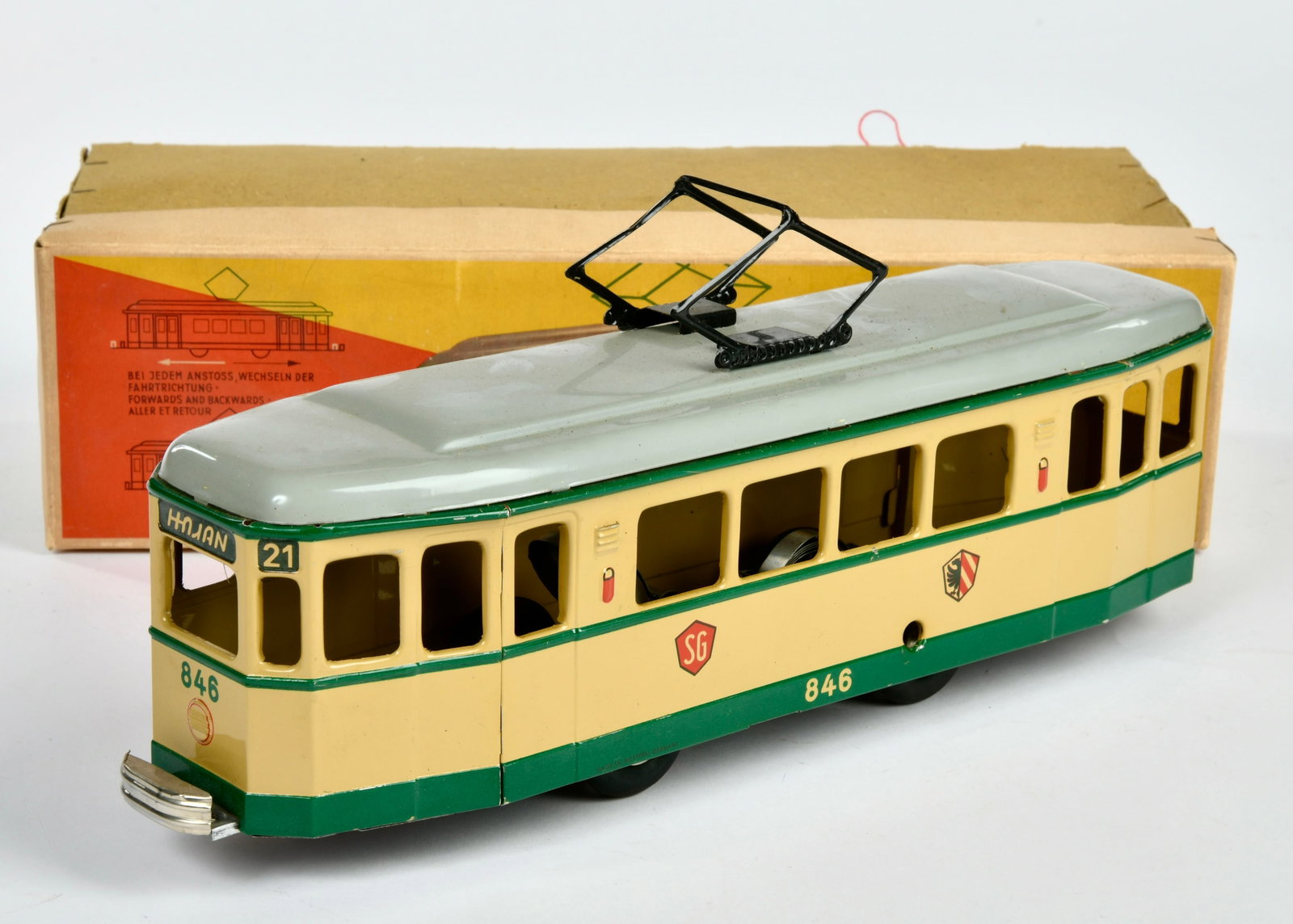 Gunthermann, Strassenbahn 846: Gunthermann, Strassenbahn 846, W.-Germany, 31 cm, Blech, UW ok, Okt Z 1-2, Z 1