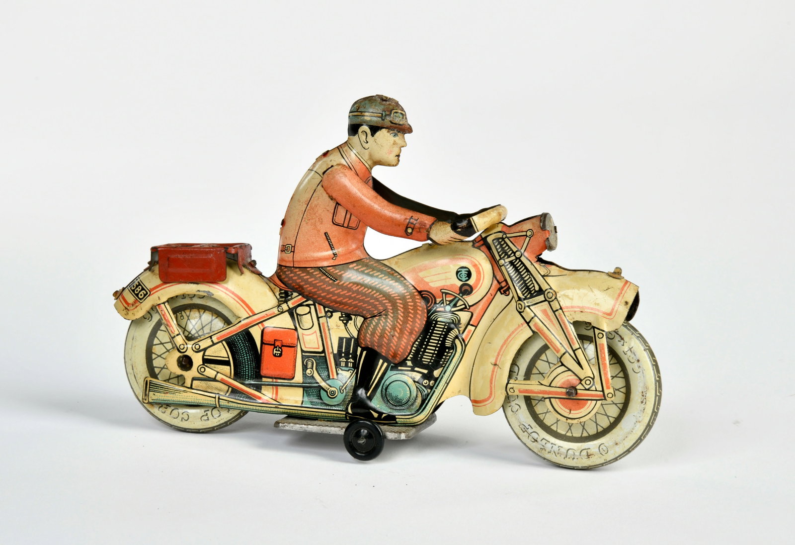 Tippco, Motorrad 586: Tippco, Motorrad 586, Germany, 19,5 cm, Blech, UW ok, LM, ausgeblichen, Z 3