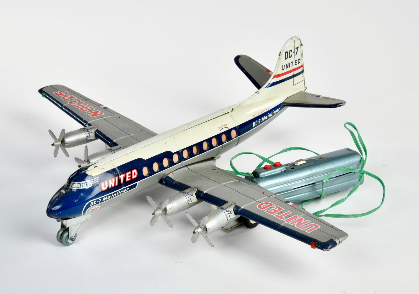 Yonezawa, DC-7 Mainliner: Yonezawa, DC-7 Mainliner, Japan, 25 cm, Funktion nicht getestet, LM, Z 2-