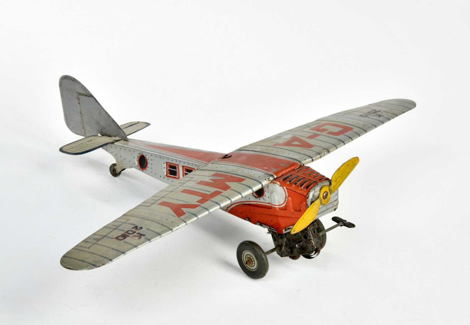 Mettoy, Flugzeug: Mettoy, Flugzeug, England, 32 cm, Blech, UW ok, LM, Z 3
