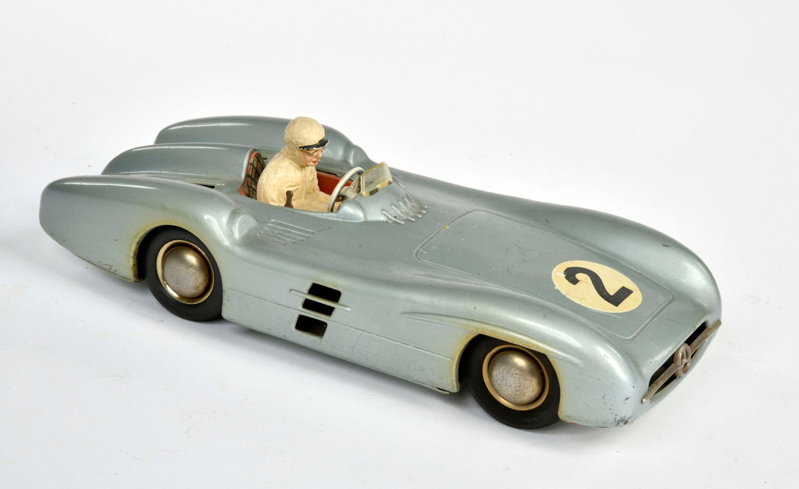JNF, Mercedes Rennwagen: JNF, Mercedes Rennwagen, W.-Germany, 27 cm, Blech, Funktion nicht gepruft, LM, Z 2