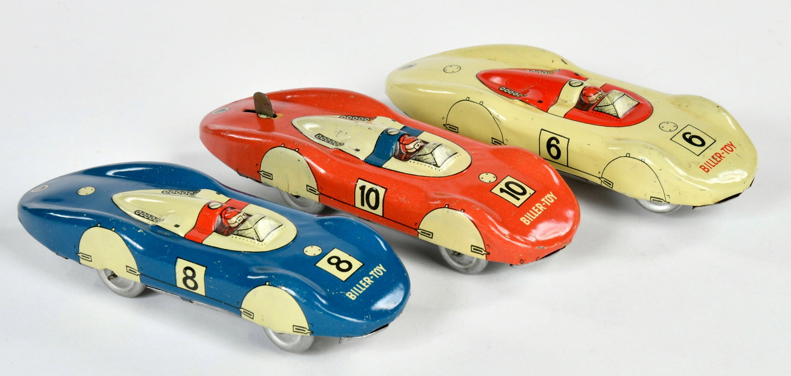 Biller, Rennwagen Konvolut: Biller, Rennwagen Konvolut, US Z. Germany, 15,5 cm, Blech, UW ok, min. LM, Z 2