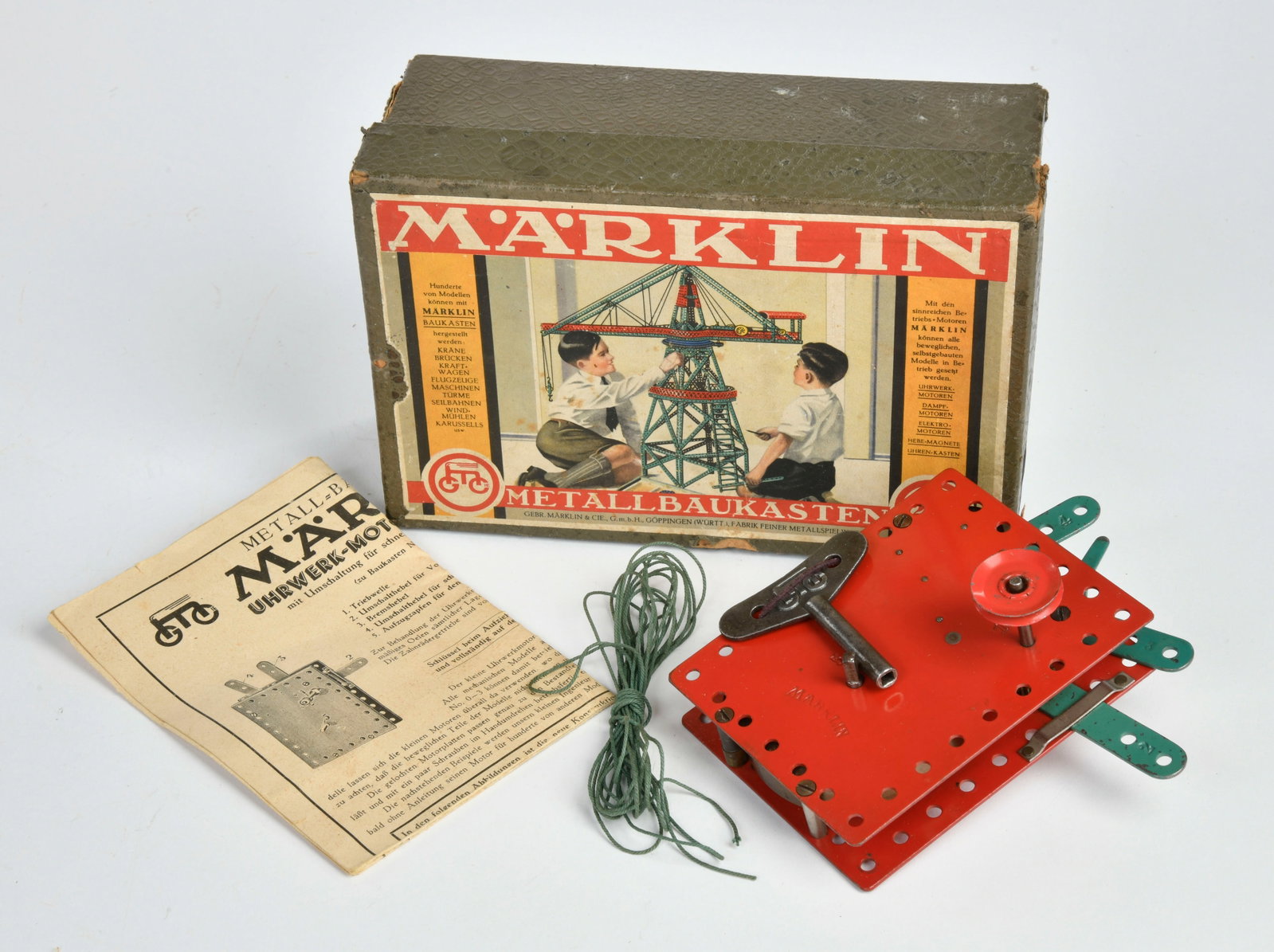 Marklin, Baukasten Uhrwerk 201: Marklin, Baukasten Uhrwerk 201, Germany VK, Blech, Okt, Z 1-