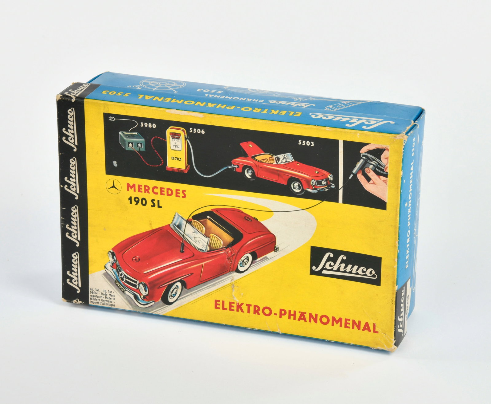 Schuco, Originalkarton fur Mercedes 190 SL, 5503 Elektro Phanomenal: Schuco, Originalkarton fur Mercedes 190 SL, 5503 Elektro Phanomenal, Z 1-2