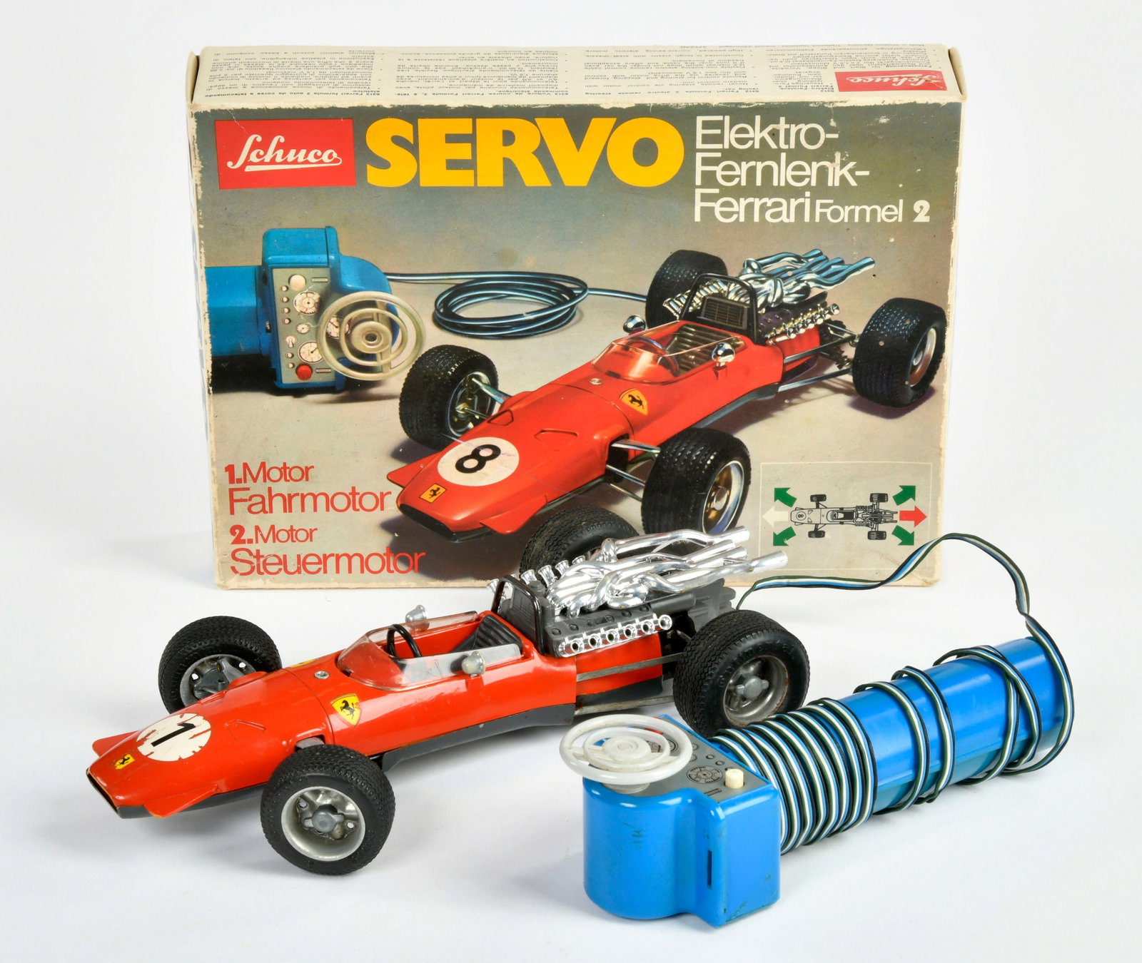 Schuco, Servo Ferrari 5312: Schuco, Servo Ferrari 5312, W.-Germany, 25 cm, Kst, Okt, LM, Z 2