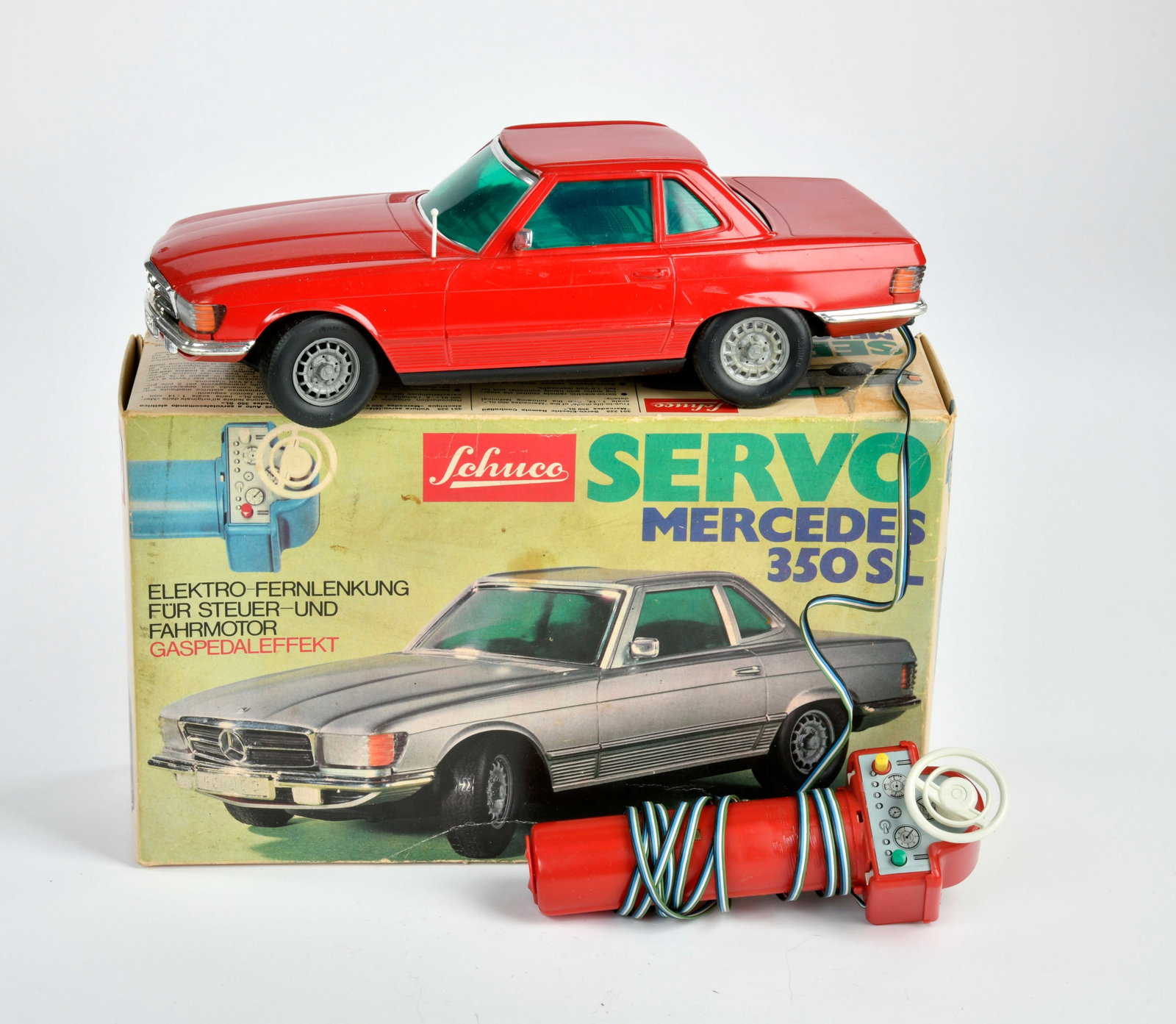 Schuco, Servo Mercedes 350 SL: Schuco, Servo Mercedes 350 SL, W.-Germany, 31 cm, Kst, Okt, Z 1-2