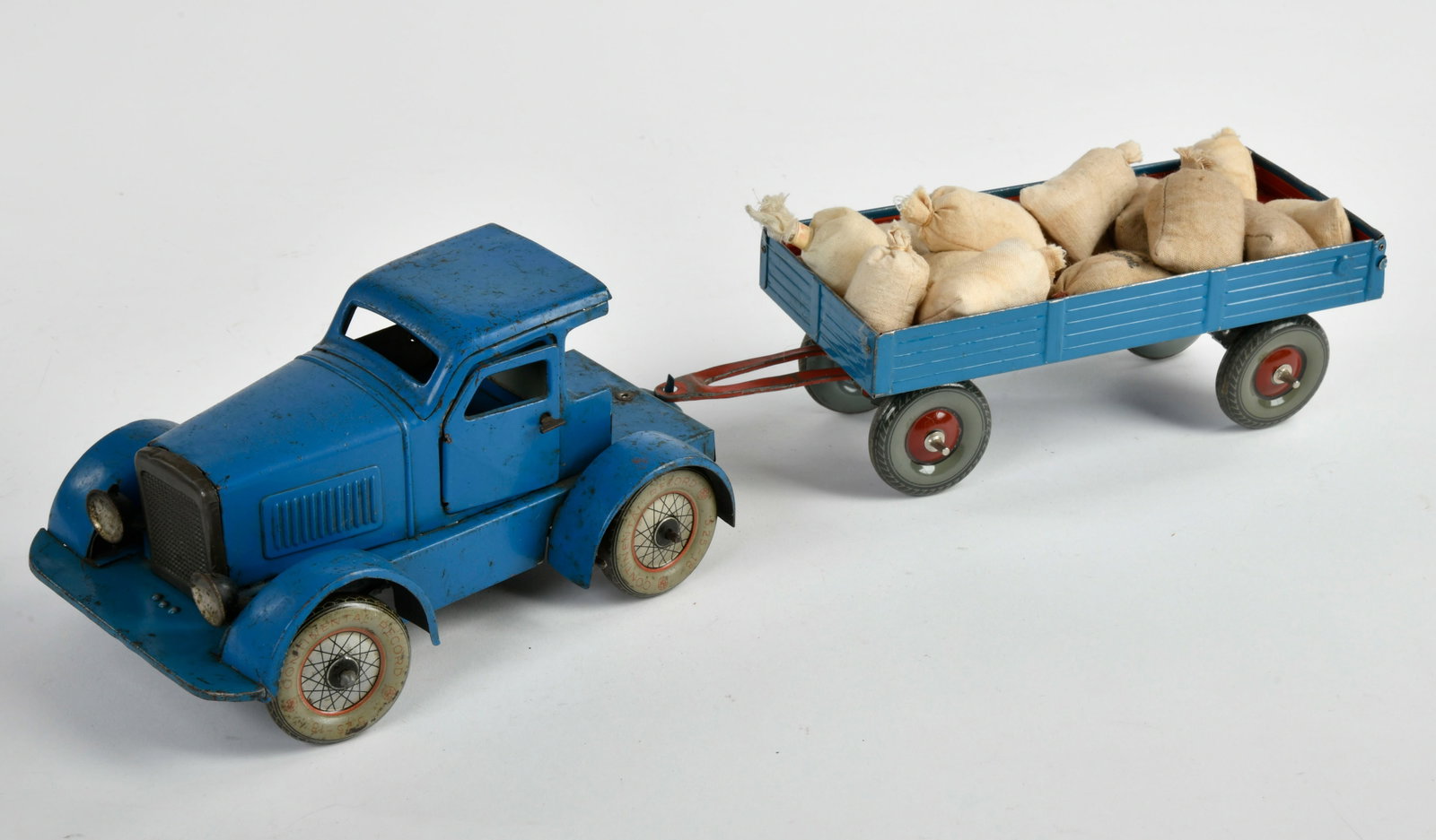 Schlepper mit Anhanger und Ladung: Schlepper mit Anhanger und Ladung, Germany VK, 49 cm, UW ok, LM, Z 3