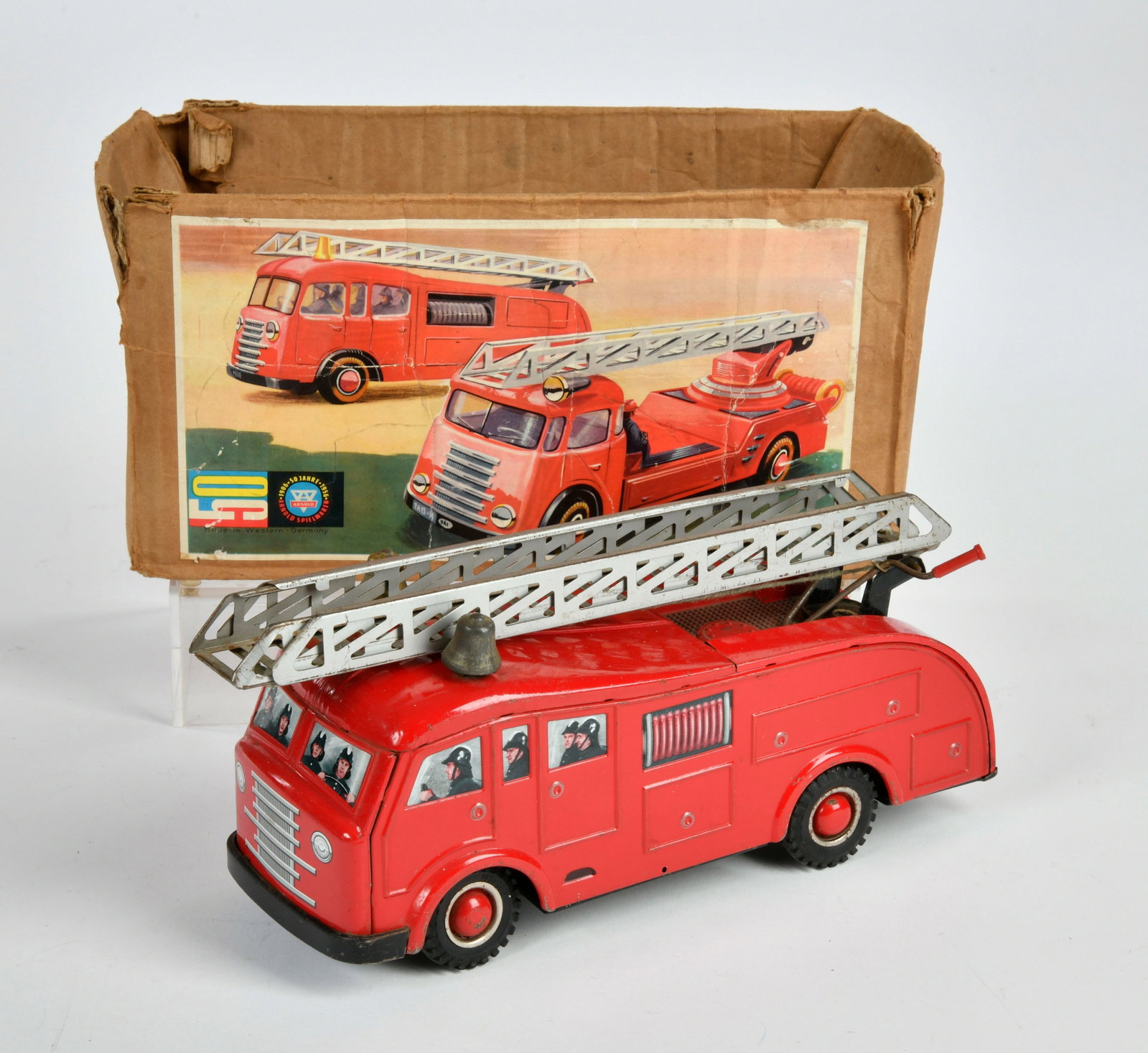 Arnold, Feuerwehr: Arnold, Feuerwehr, France, 28 cm, Blech, Friktion defekt, LM, Okt, Z 2-3