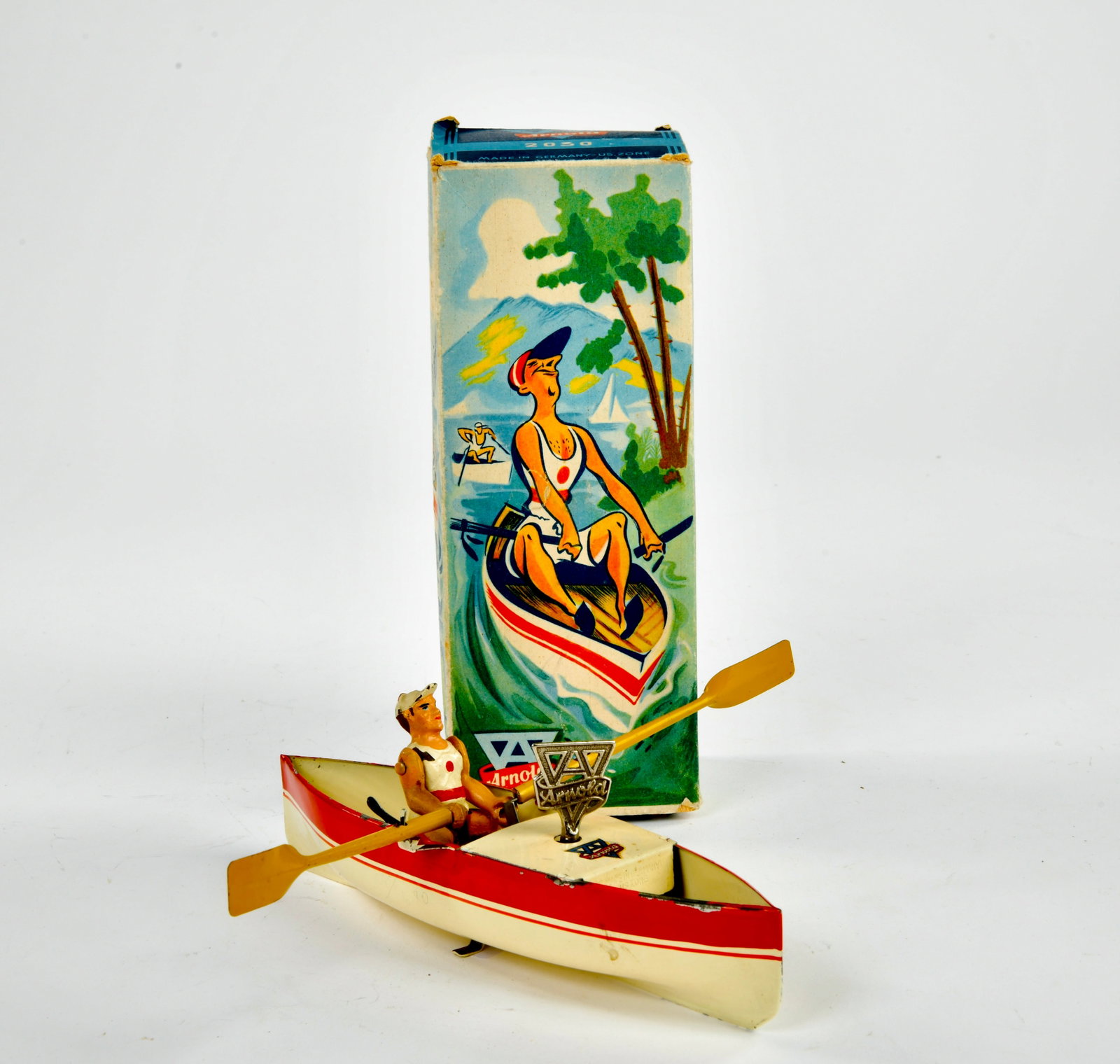Arnold, Ruderboot: Arnold, Ruderboot, US Z. Germany, 21 cm, Blech, UW ok, min. LM, Okt, Z 1-2