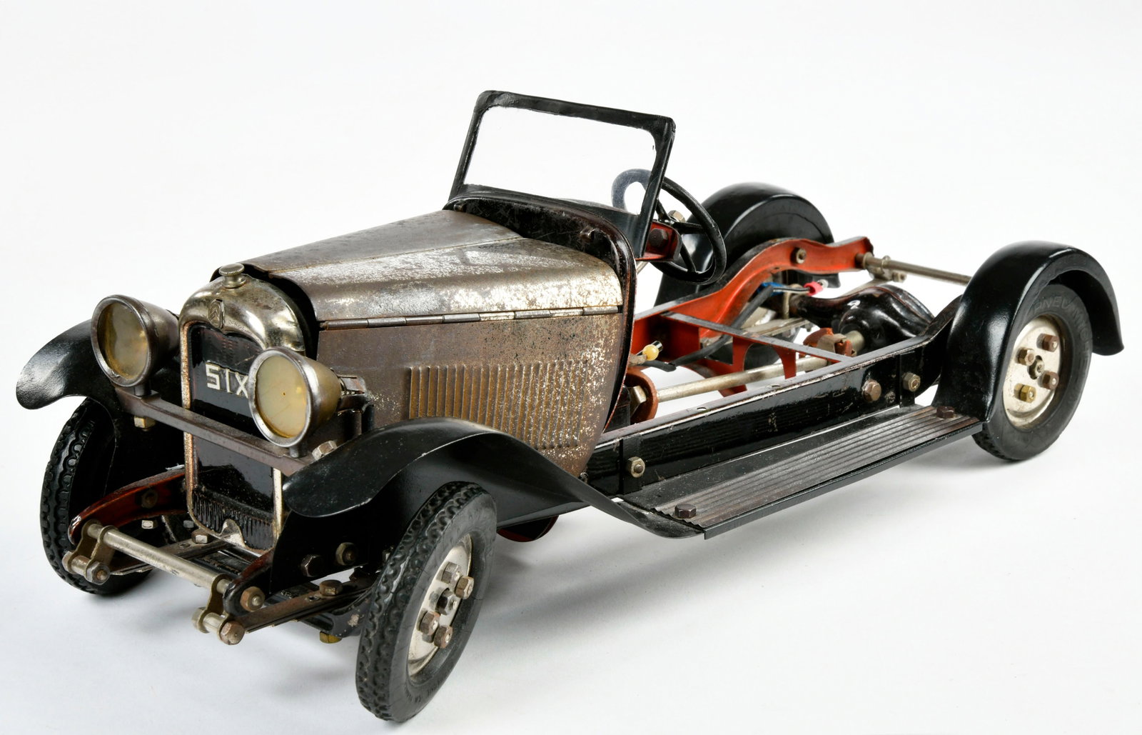 Jouet Citroen, Citroen Cassis Six: Jouet Citroen, Citroen Cassis Six, 30er Jahre, France, 40 cm, Blech, LM