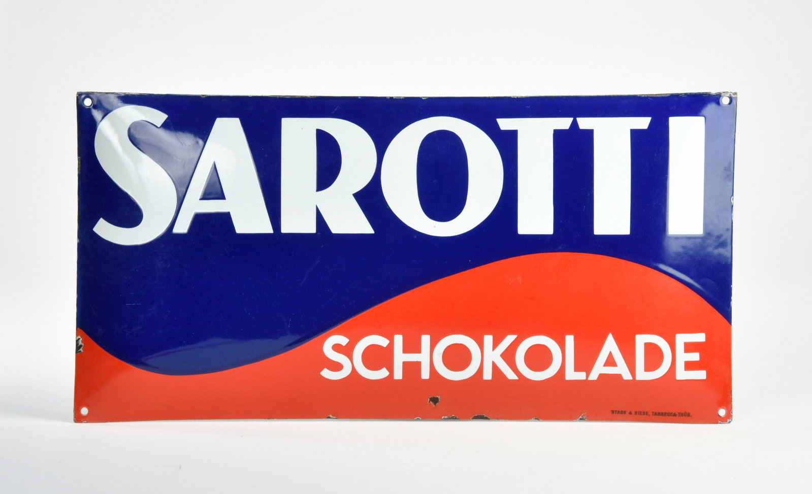 Sarotti, Emailschild: Sarotti, Emailschild, 60x30 cm, Z 1-2