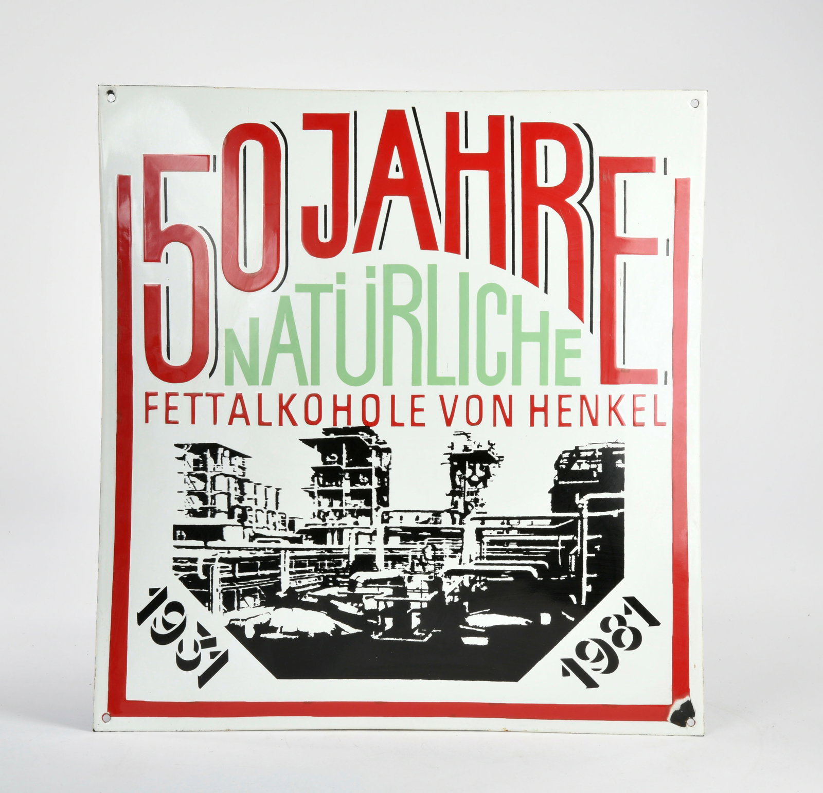 Henkel 1981, 50 Jahre Jubilaum, Emailschild (1 of 1)