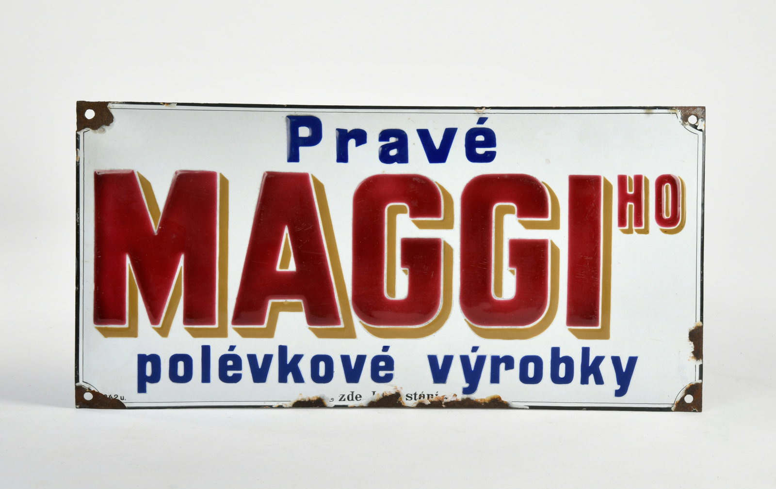 Maggi, Emailschild, Tschechien: Maggi, Emailschild, Tschechien, 49x23,5 cm, Z 2