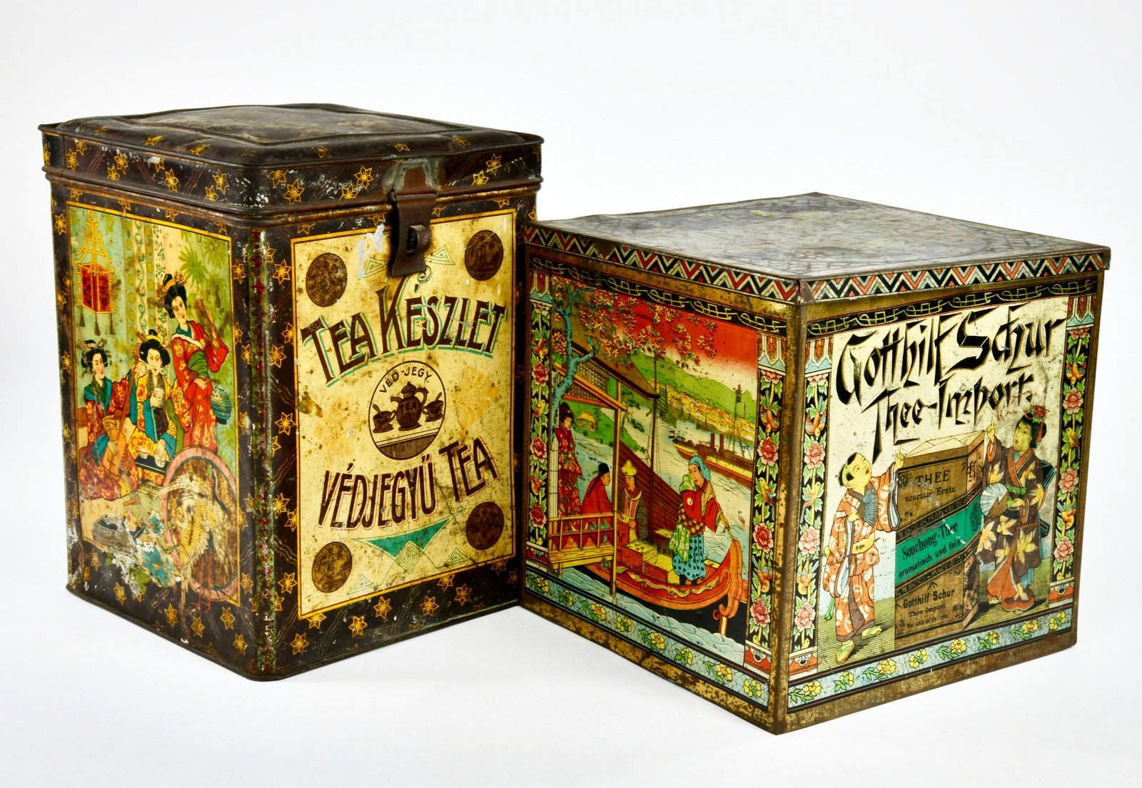 Gotthilf Schur und Tea Keszlet, 2 Teedosen, (1 of 1)