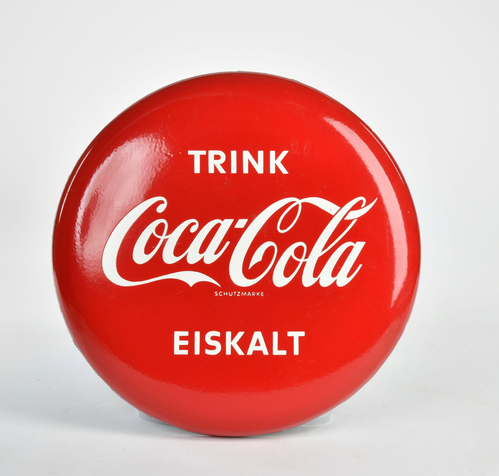 Coca Cola, Emailschild: Coca Cola, Emailschild, 50er Jahre, 41 cm, min. ausgebessert, Z 1-2