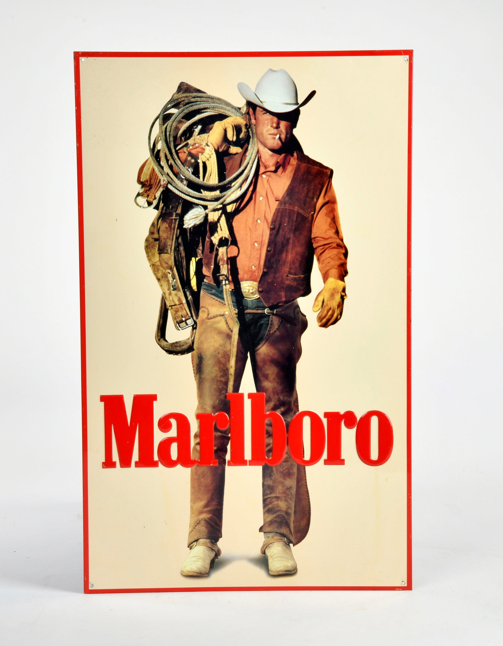 Malboro, Blechschild: Malboro, Blechschild, 80er Jahre, 53,5 x 32,5 cm, Z 1