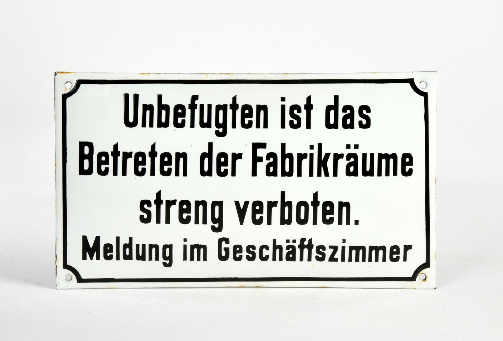 Betreten verboten, Emailschild, Schriftschild: Betreten verboten, Emailschild, Schriftschild, 35x20 cm, Z 1