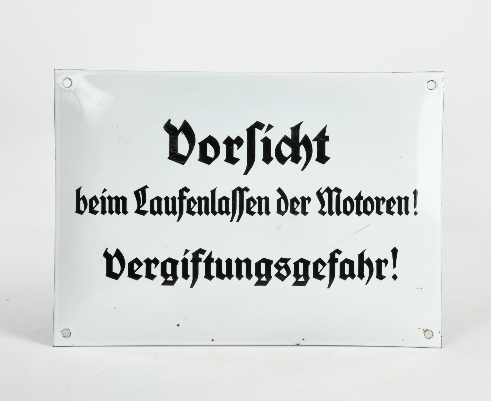 Vorsicht Vergiftungsgefahr, Emailschild, Schriftschild: Vorsicht Vergiftungsgefahr, Emailschild, Schriftschild, 35x25 cm, Z 1-