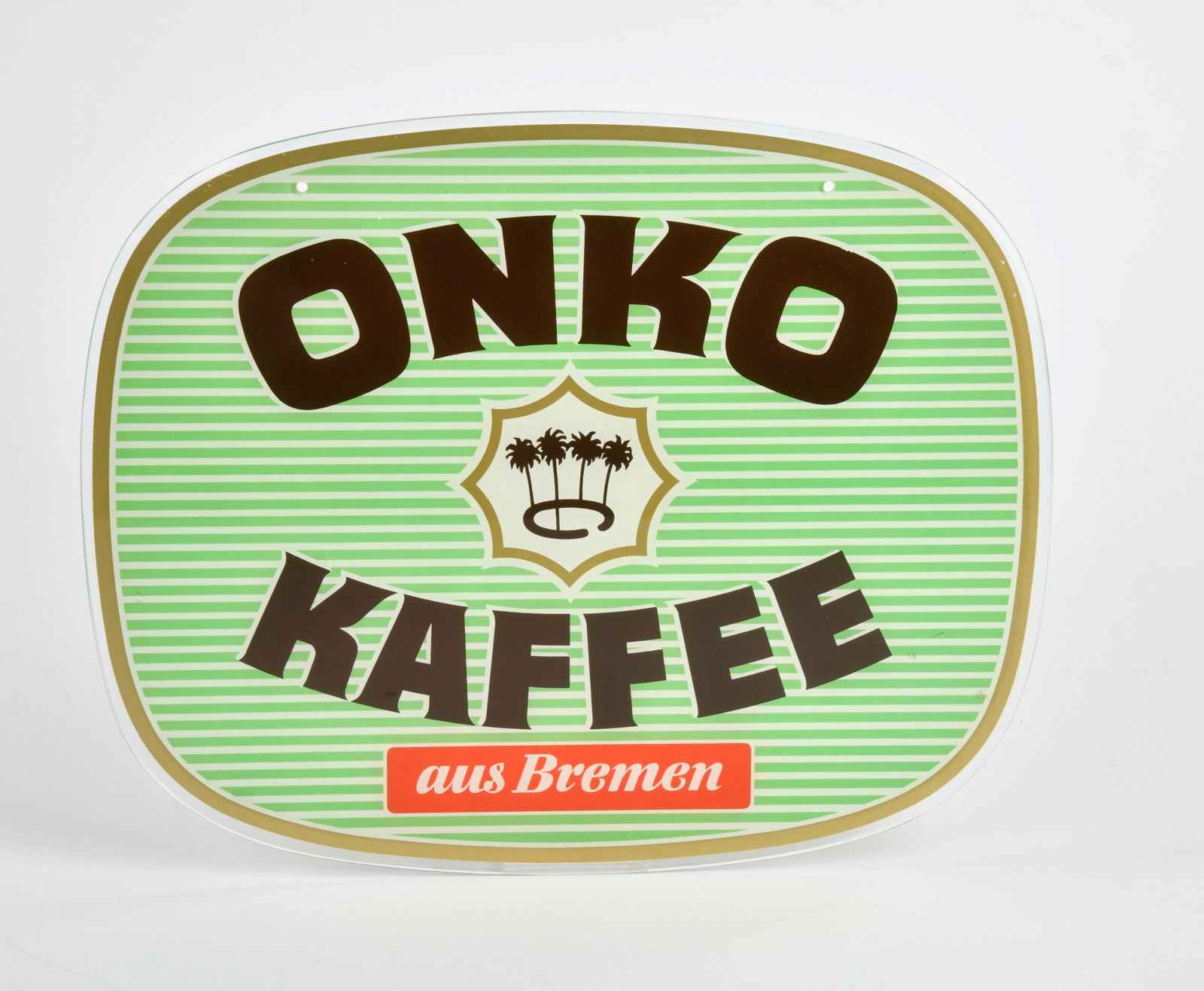 Onko Kaffee, Glasschild: Onko Kaffee, Glasschild, 38x41 cm, Z 1