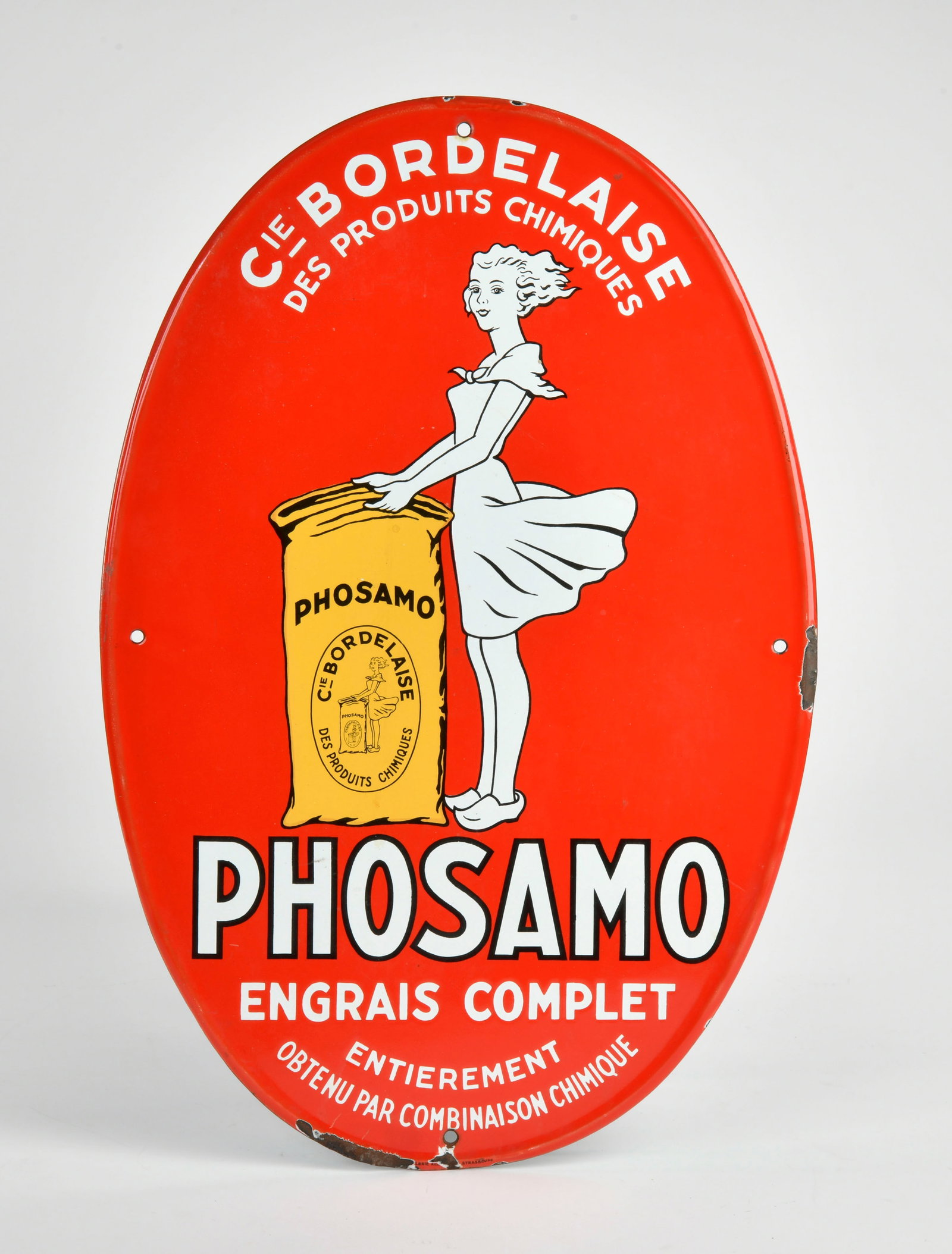 Phosamo Engrais Complet, Emailschild: Phosamo Engrais Complet, Emailschild, 60x40 cm, Z 1-2