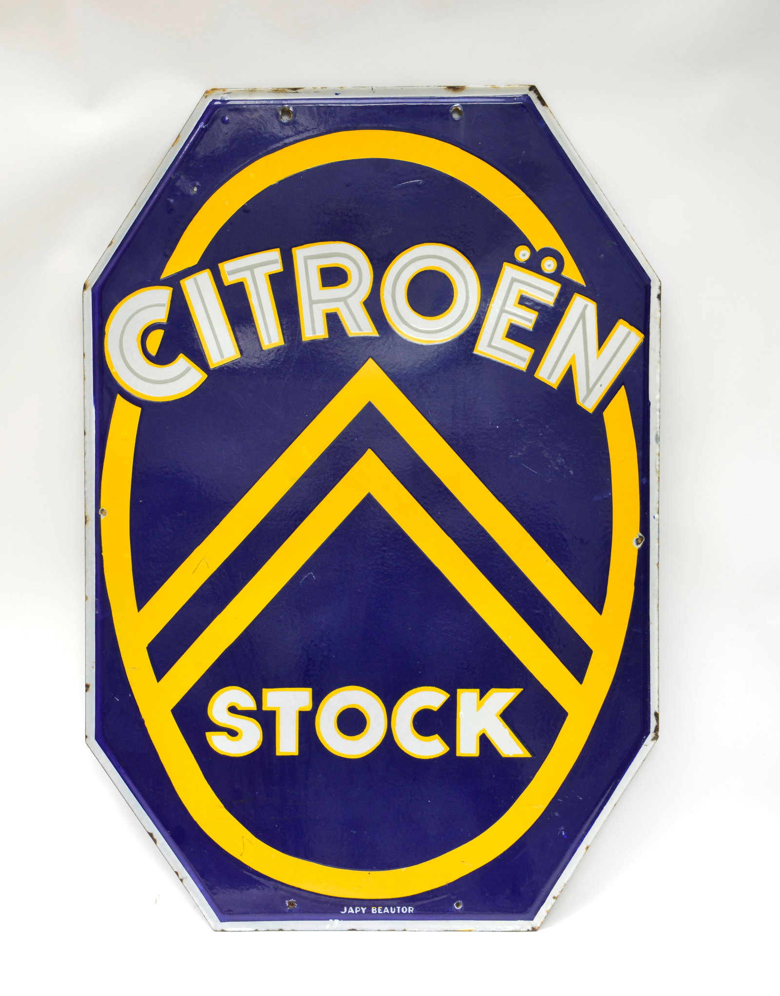 Citroen Stock, Emailschild: Citroen Stock, Emailschild, 110x75 cm, Z 2, fur Selbstabholer/Speditionsversand