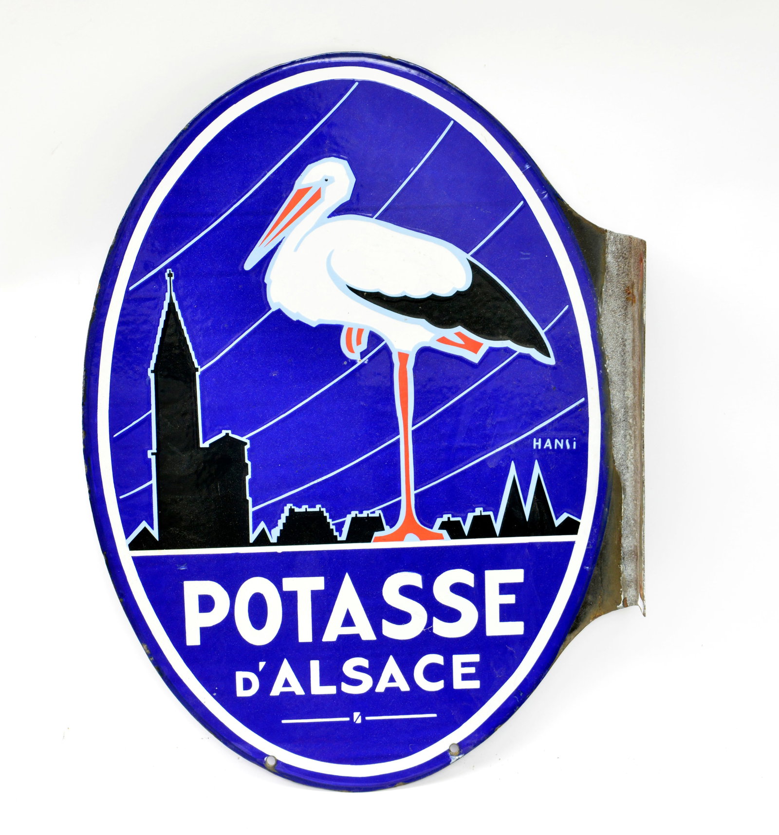 Potasse D'Alsace, Emailschild, Ausleger - 2