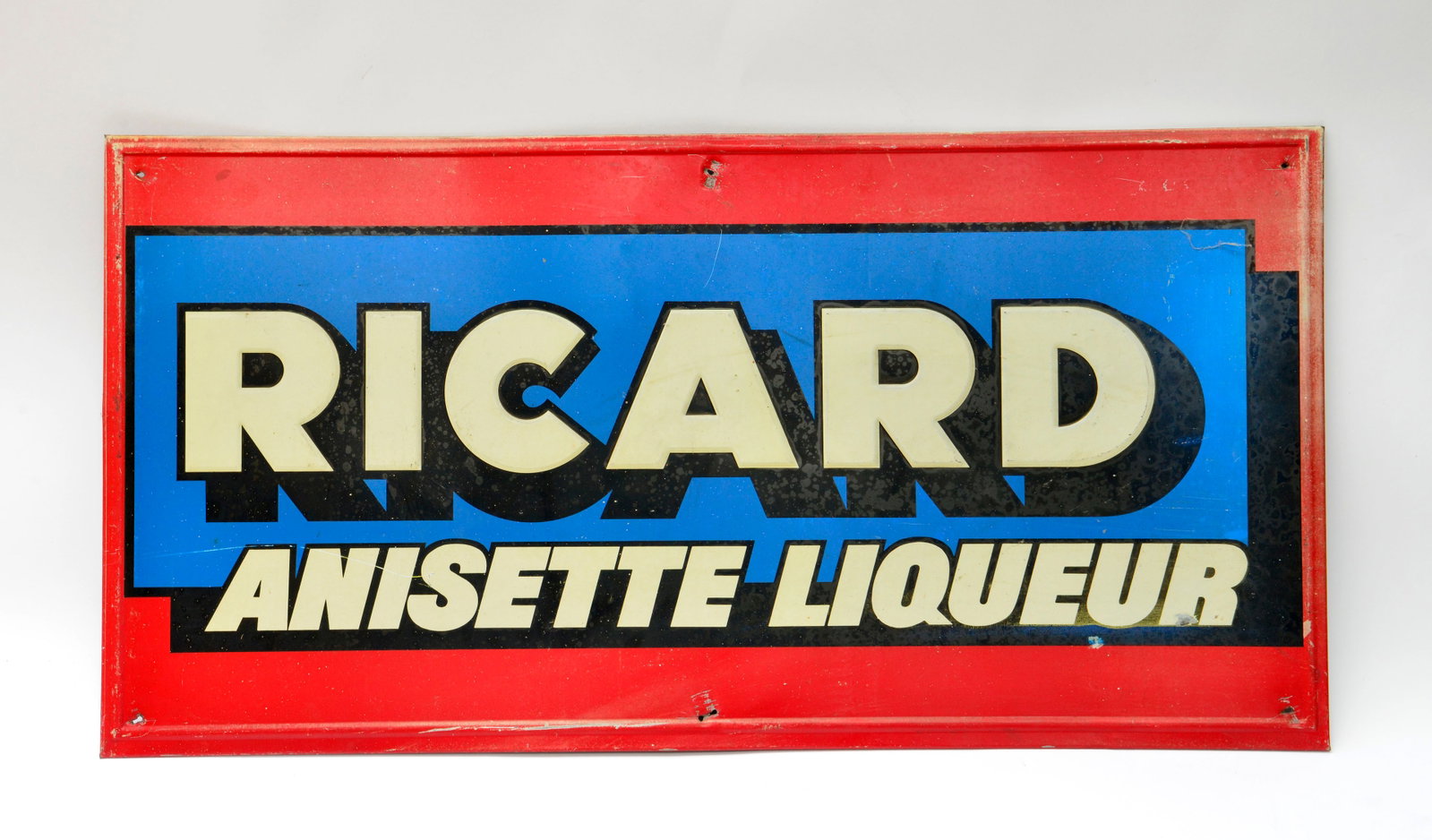 Ricard Anisette Liquere, Blechschild: Ricard Anisette Liquere, Blechschild, 95x48, Z 2-3