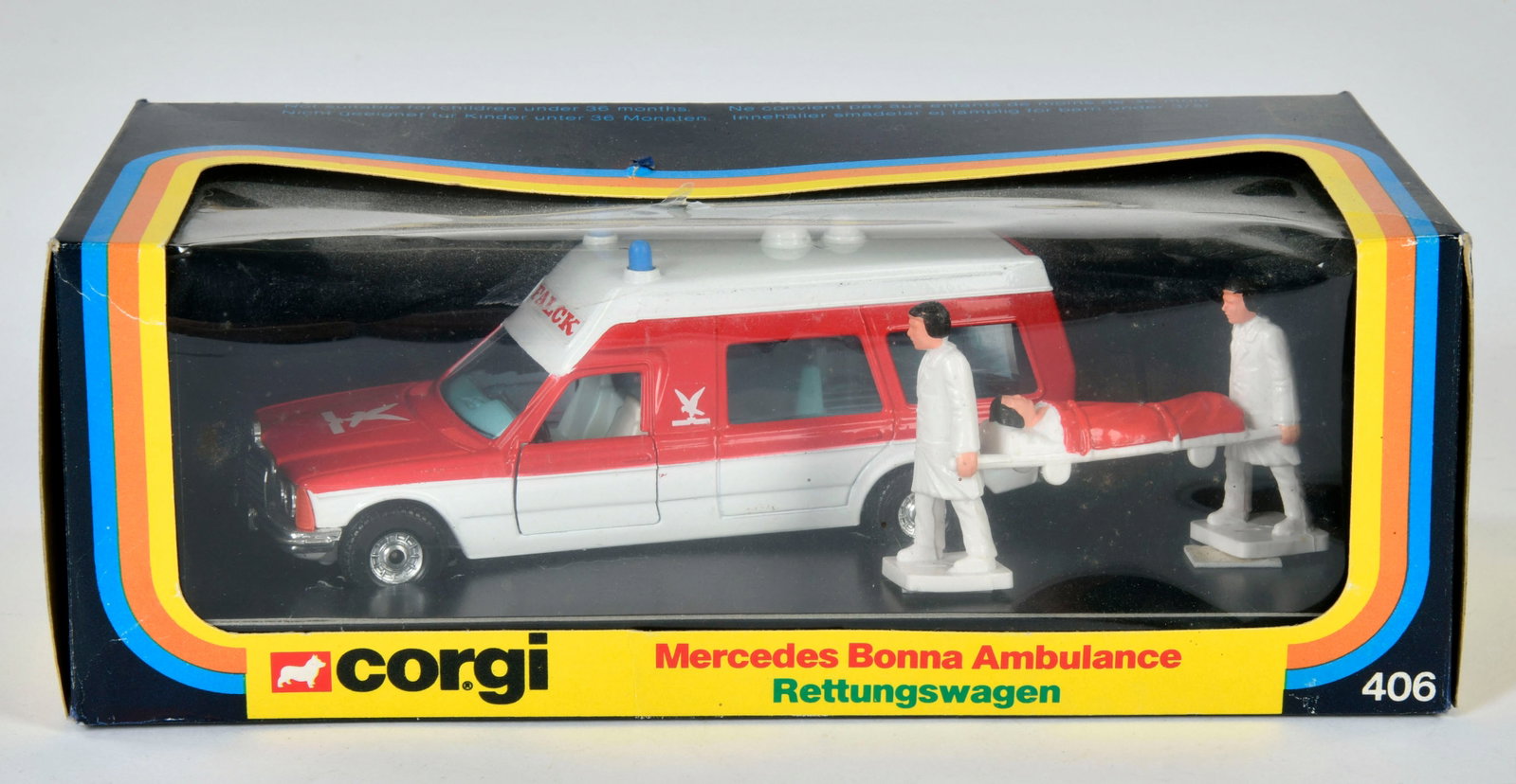 Corgi Toys, 406 Mercedes Bonna Ambulance: Corgi Toys, 406 Mercedes Bonna Ambulance, Great Britain, 1:43, Okt Z 1-, Z 1