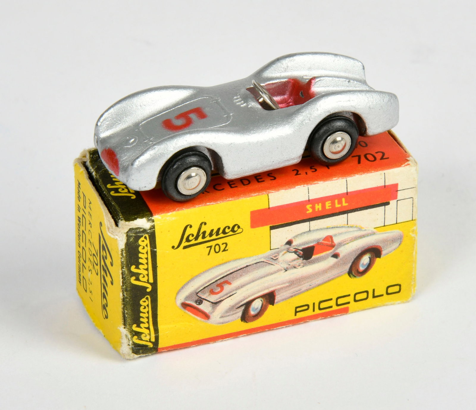 Schuco Piccolo, 702 Mercedes 2,5L: Schuco Piccolo, 702 Mercedes 2,5L, W.-Germany, 1:90, Okt, Z 1