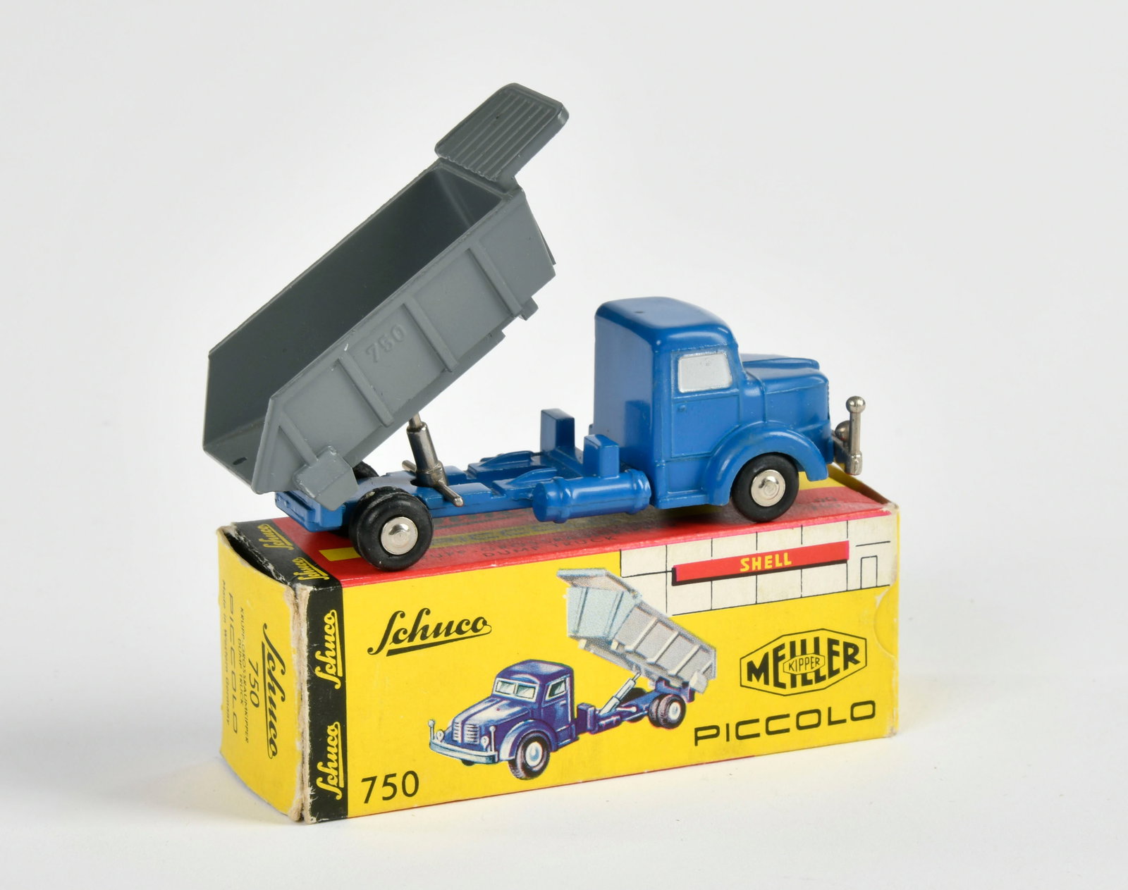 Schuco, Piccolo 750 Krupp Grossraum Kipp-LKW: Schuco, Piccolo 750 Krupp Grossraum Kipp-LKW, W.-Germany, 1:90, Druckguss, Okt Z 1-2, Z 1