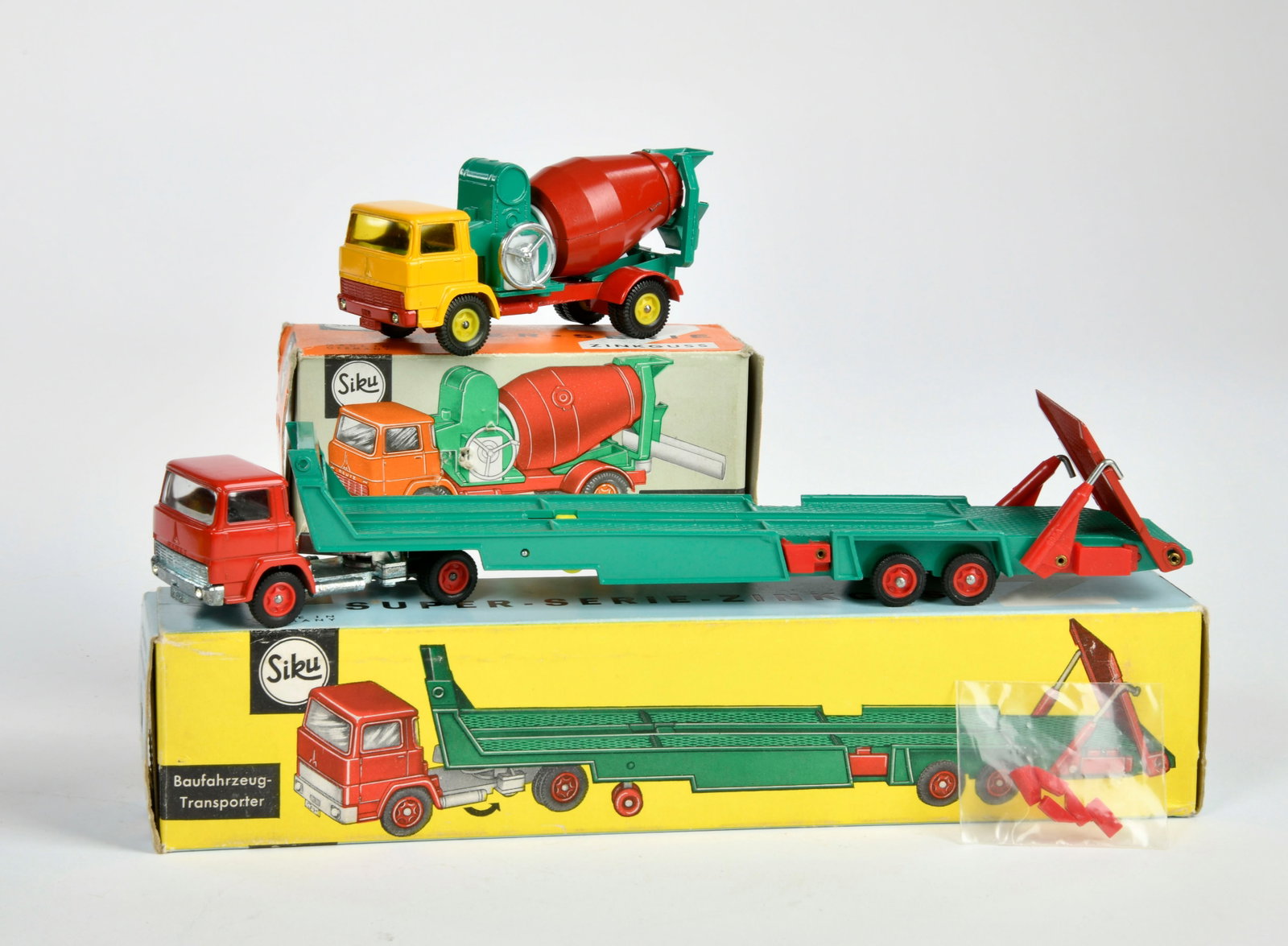 Siku, V291 Autotransport-Betonmischer & V 289 Baustellen-Transporter (1 of 1)
