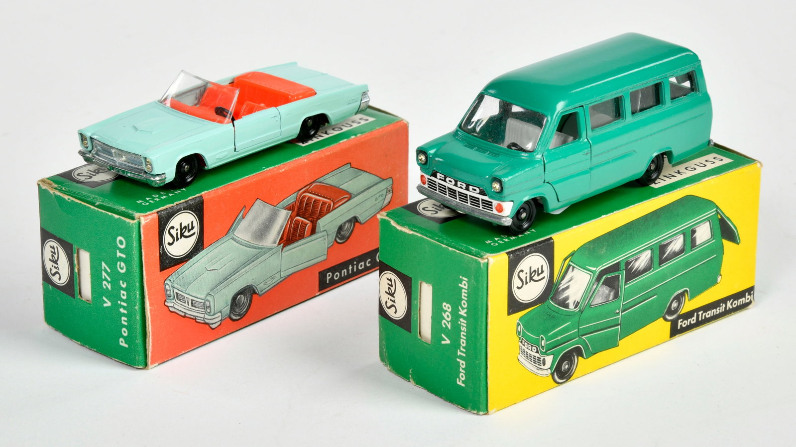 Siku, V 268 Ford Transit Kombi & V 277 Pontiac GTO (1 of 1)