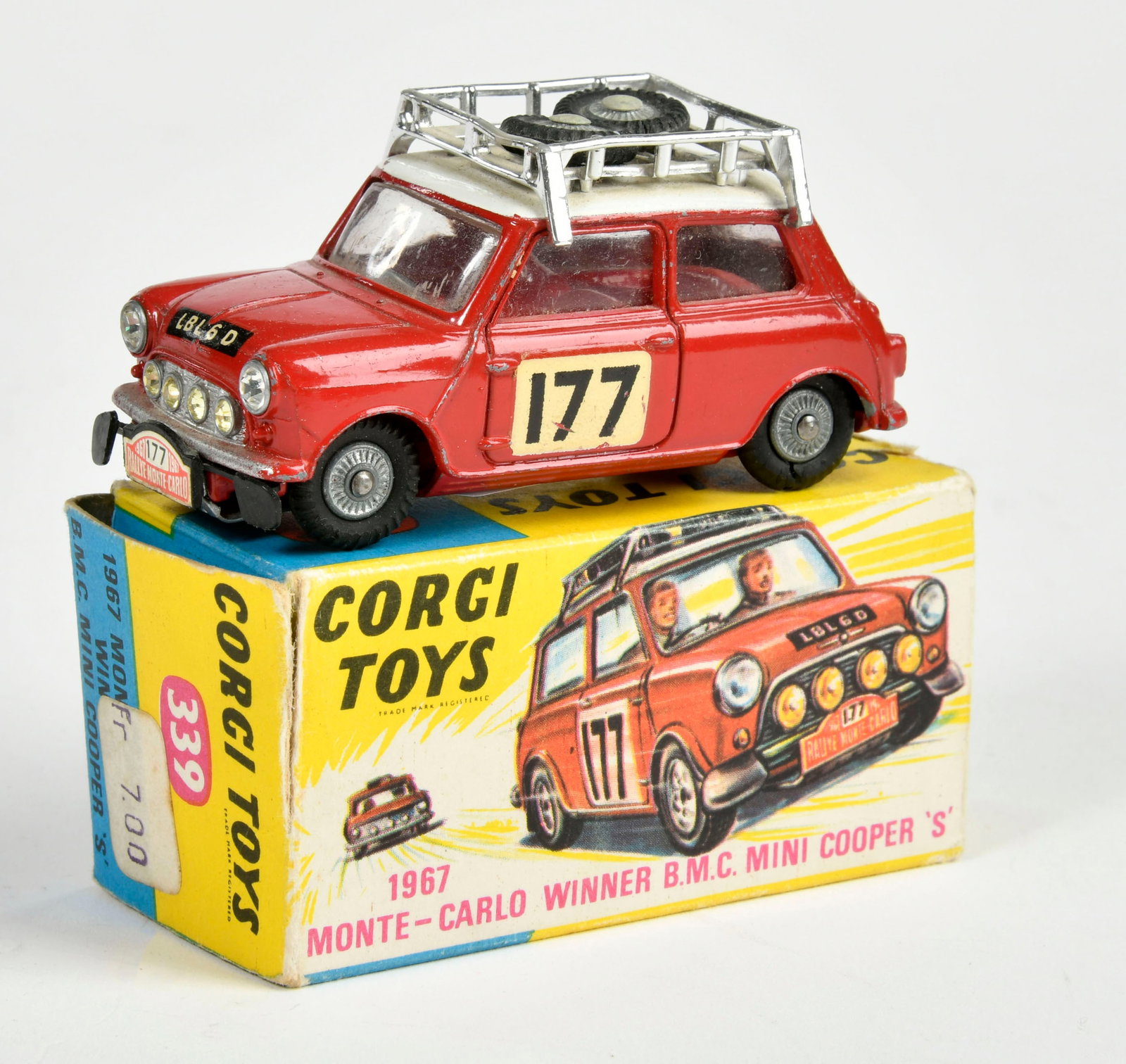 Corgi Toys, 339 Monte-Carlo Mini Cooper: Corgi Toys, 339 Monte-Carlo Mini Cooper, Great Britain, 1:43, Okt, Z 1-2