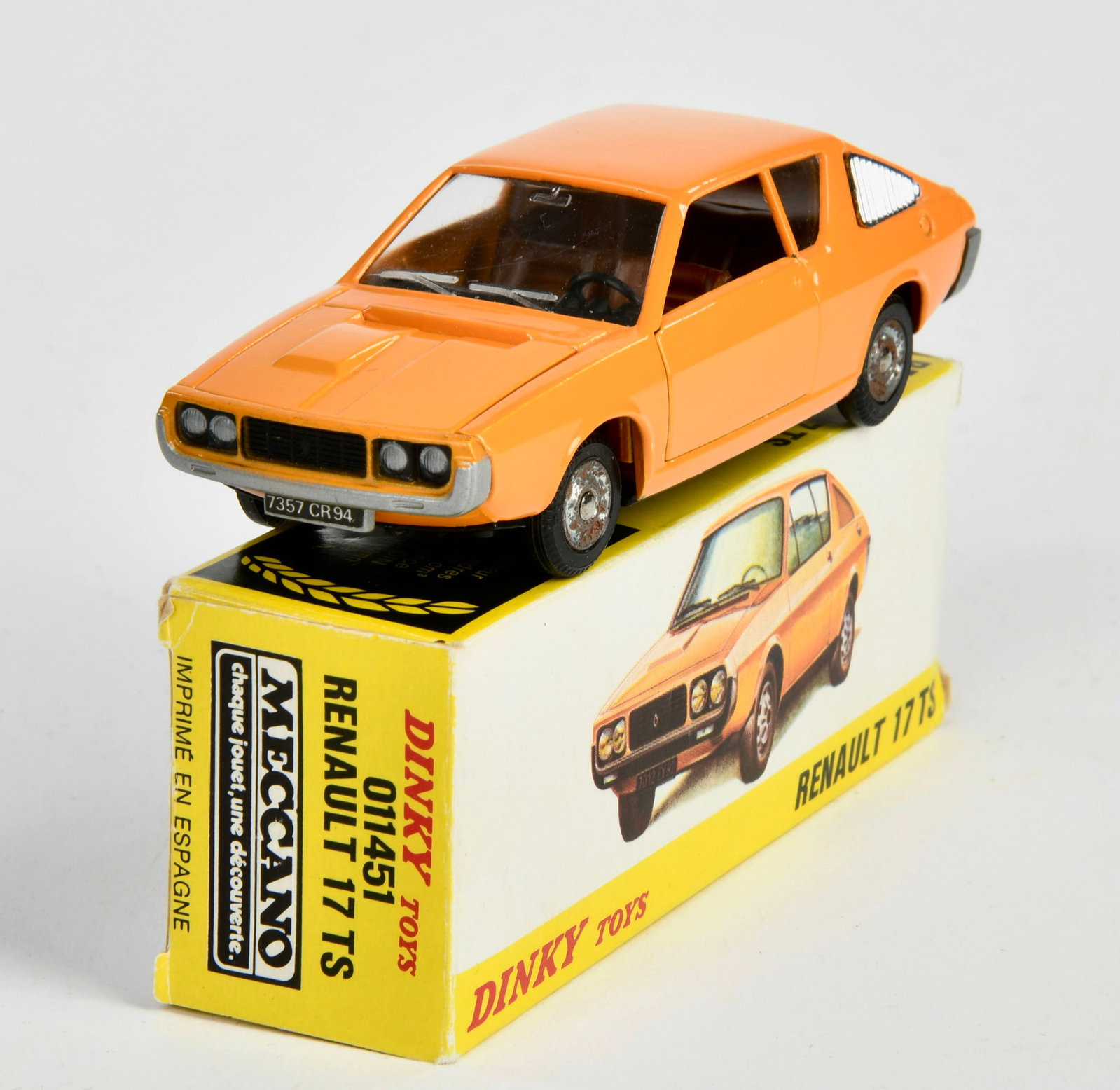 Dinky Toys, Renault 17 TS: Dinky Toys, Renault 17 TS, 537, France, 1:43, Druckguss, Okt Z 1-, Z 1-