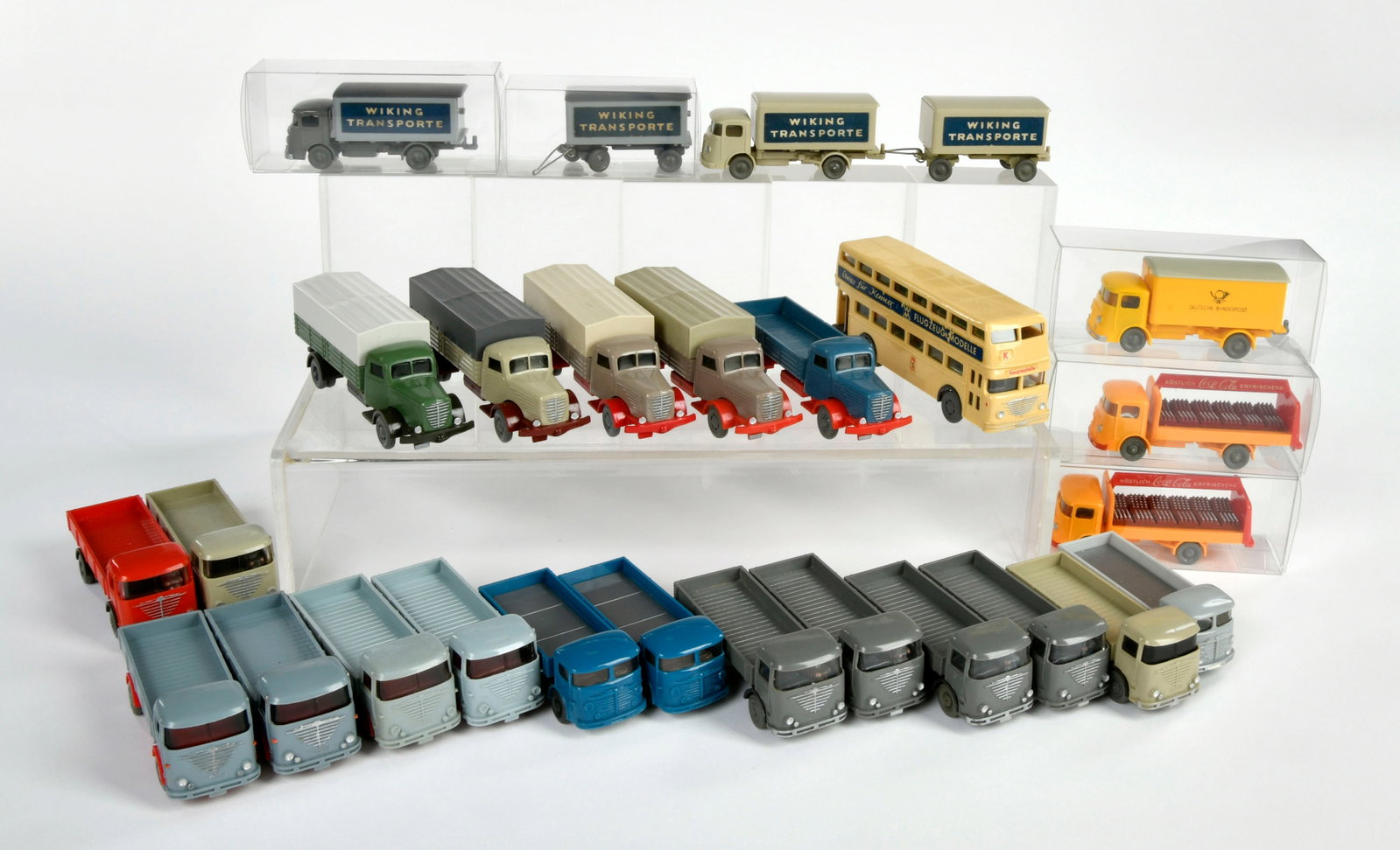 Wiking, 25 Bussing-Modelle: Wiking, 25 Bussing-Modelle, W.-Germany, 1:87, Kst., meist sehr gut