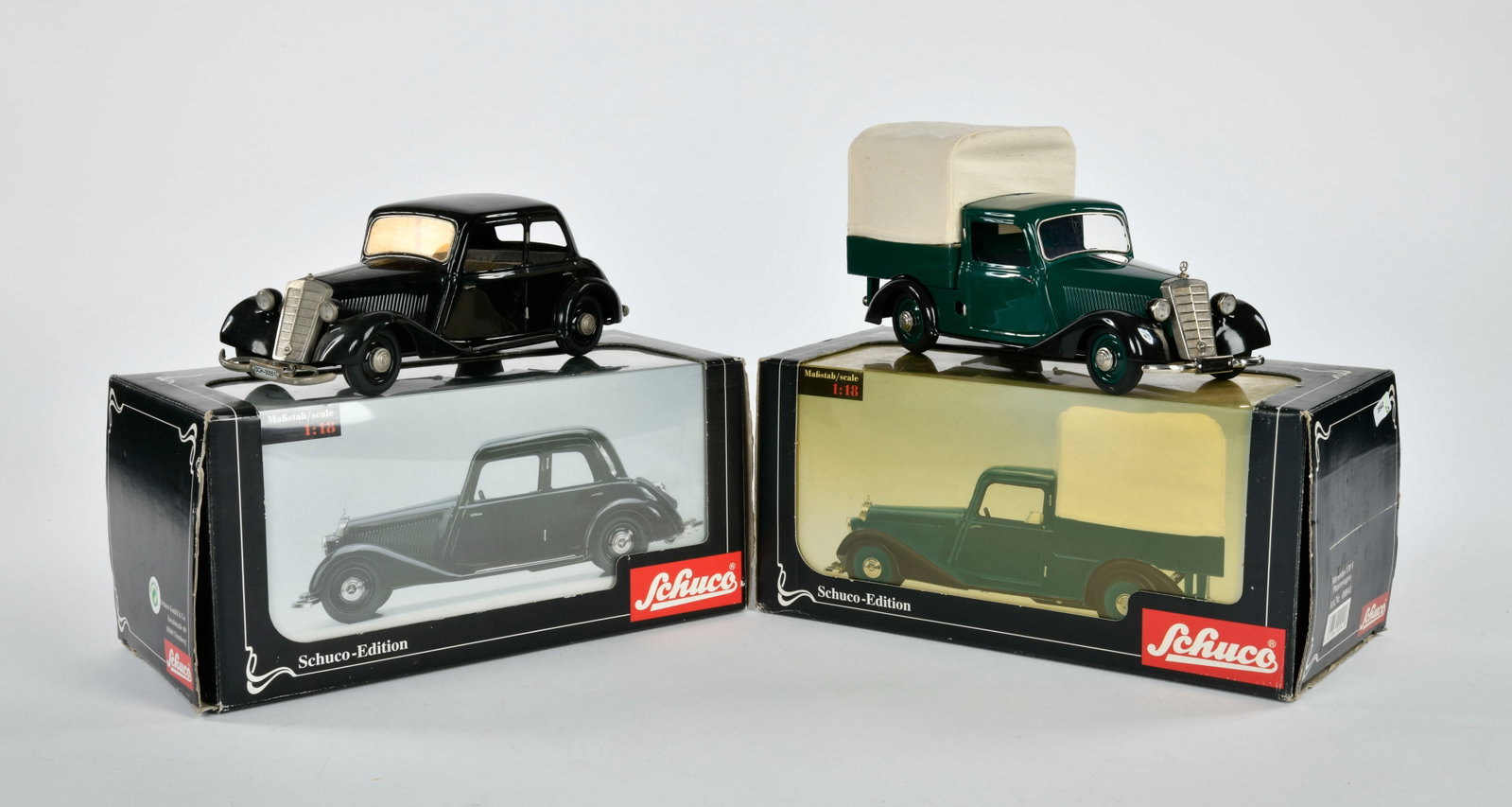 Schuco, 2x Mercedes 170 V Planenwagen & Limousine (1 of 1)