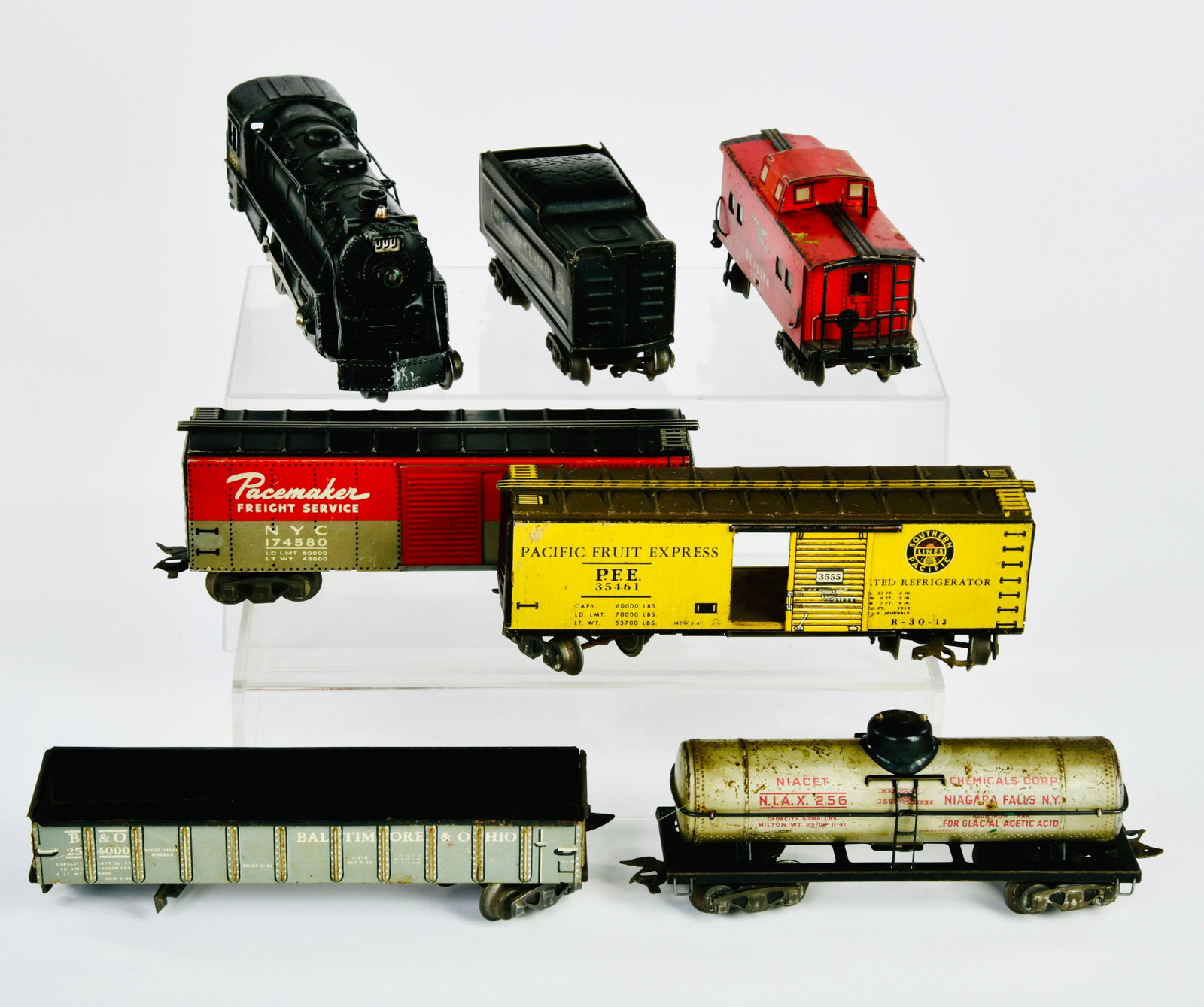 Marx, New York Central Zug, Lok mit Tender und 5 Wagen (1 of 1)