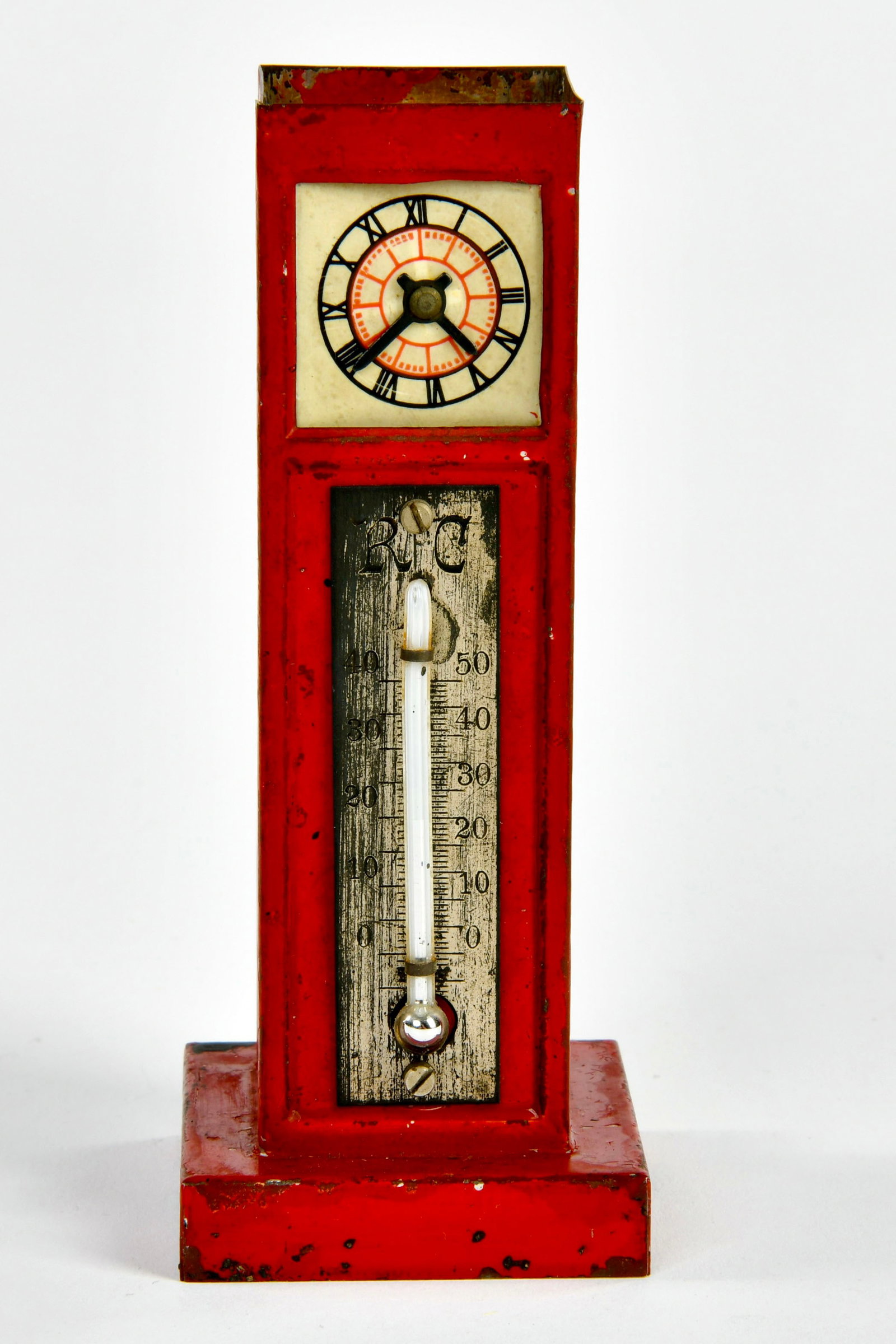 Marklin, Uhr mit Thermometer: Marklin, Uhr mit Thermometer, 13460, Blech, 13 cm, unvollstandig