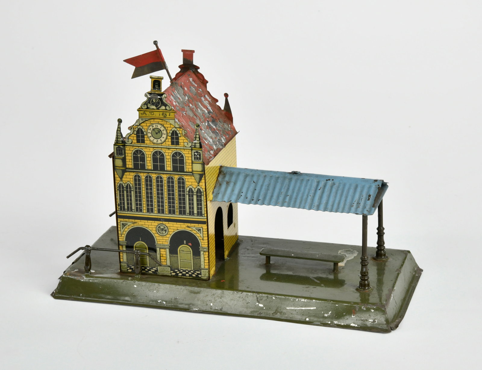Issmayer, Bahnhof: Issmayer, Bahnhof, Germany um 1900, 30x14x21cm, LM, Z 2