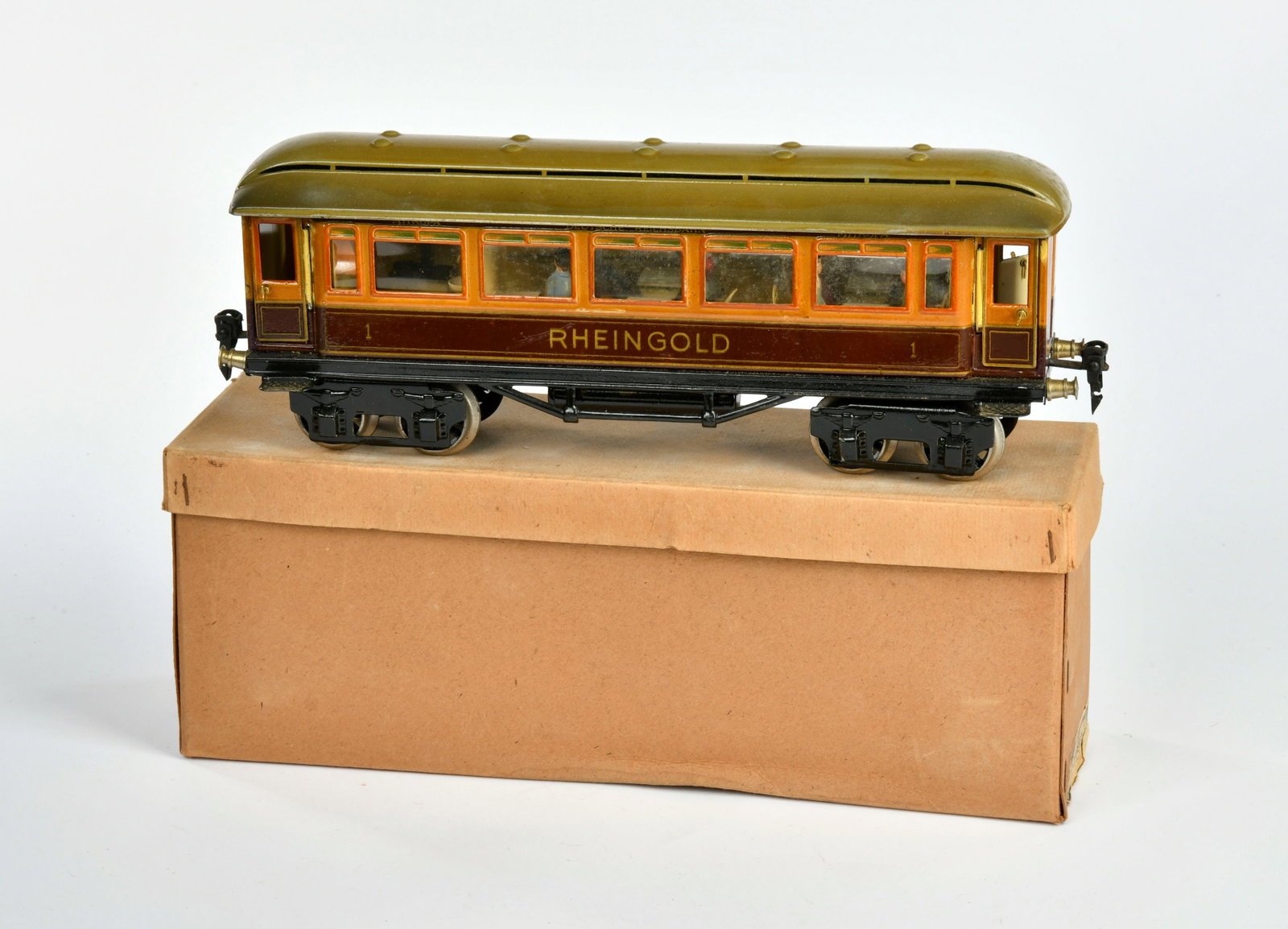 Marklin, Rheingoldwagen 1749/1: Marklin, Rheingoldwagen 1749/1, Spur 1, mit Inneneinrichtung, Okt, Z 1-2