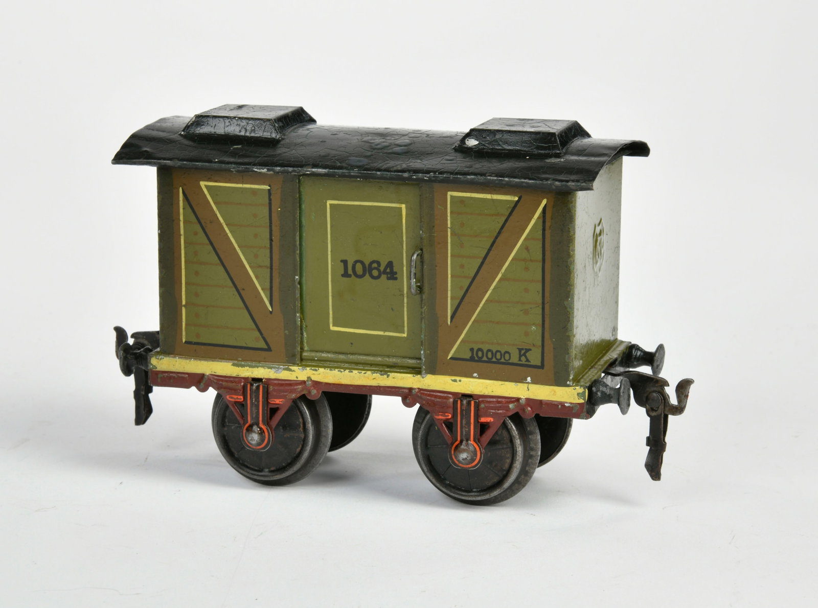 Marklin, Gedeckter Guterwagen 1064: Marklin, Gedeckter Guterwagen 1064, Spur 2, Germany VK, 16,5 cm, No. 1857, LM, Z 2
