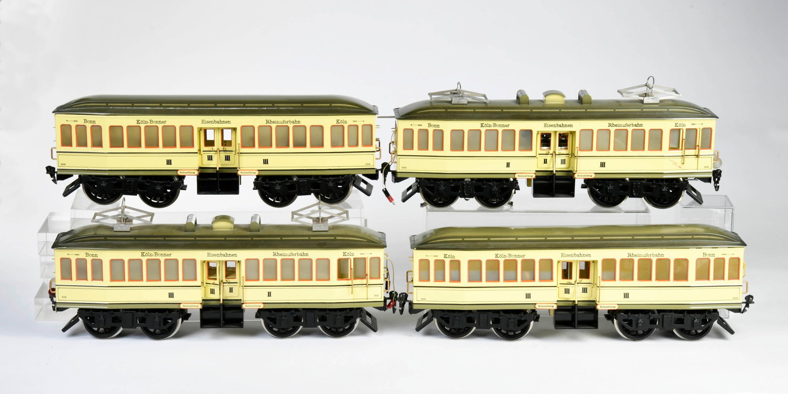 Fulgurex, Rheinuferbahn Koln-Bonn: Fulgurex, Rheinuferbahn Koln-Bonn, Spur 1, vierteilig, Switzerland, Blech, Z 1