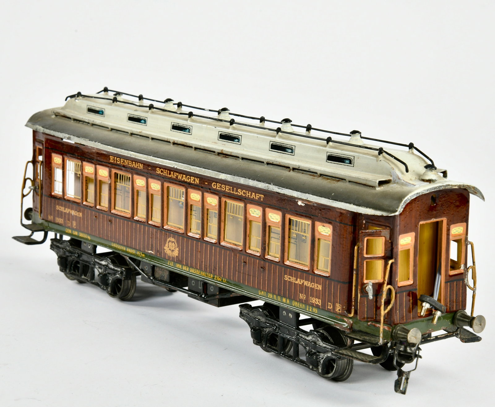 Marklin, Schlafwagen 1933 mit Inneneinrichtung: Marklin, Schlafwagen 1933 mit Inneneinrichtung, Germany VK, 40 cm, Spur 1, LM, Z 2