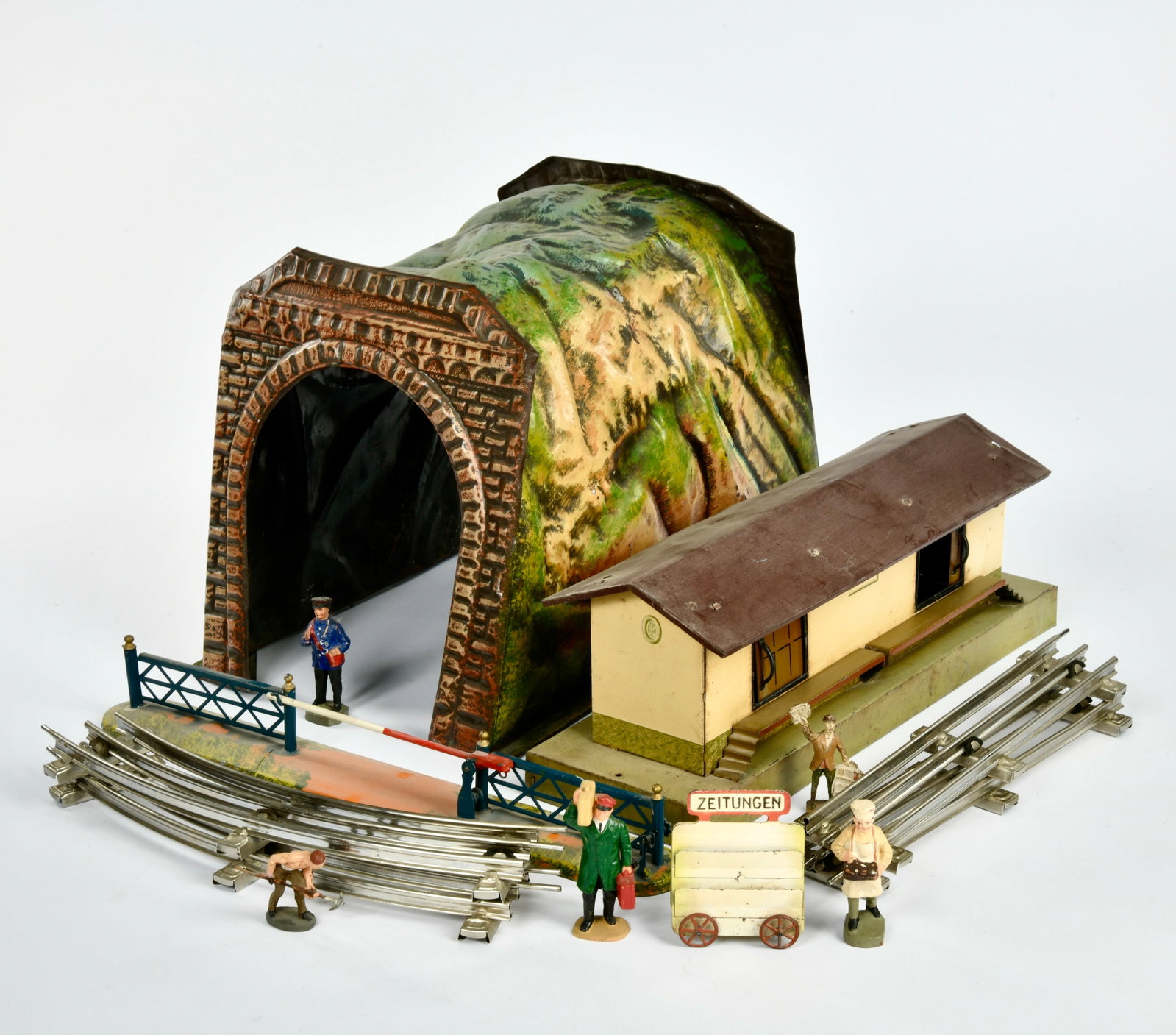 Bub u.a., Guterschuppen, Figuren, Tunnel usw.: Bub u.a., Guterschuppen, Figuren, Tunnel usw., Spur 0, Z 2