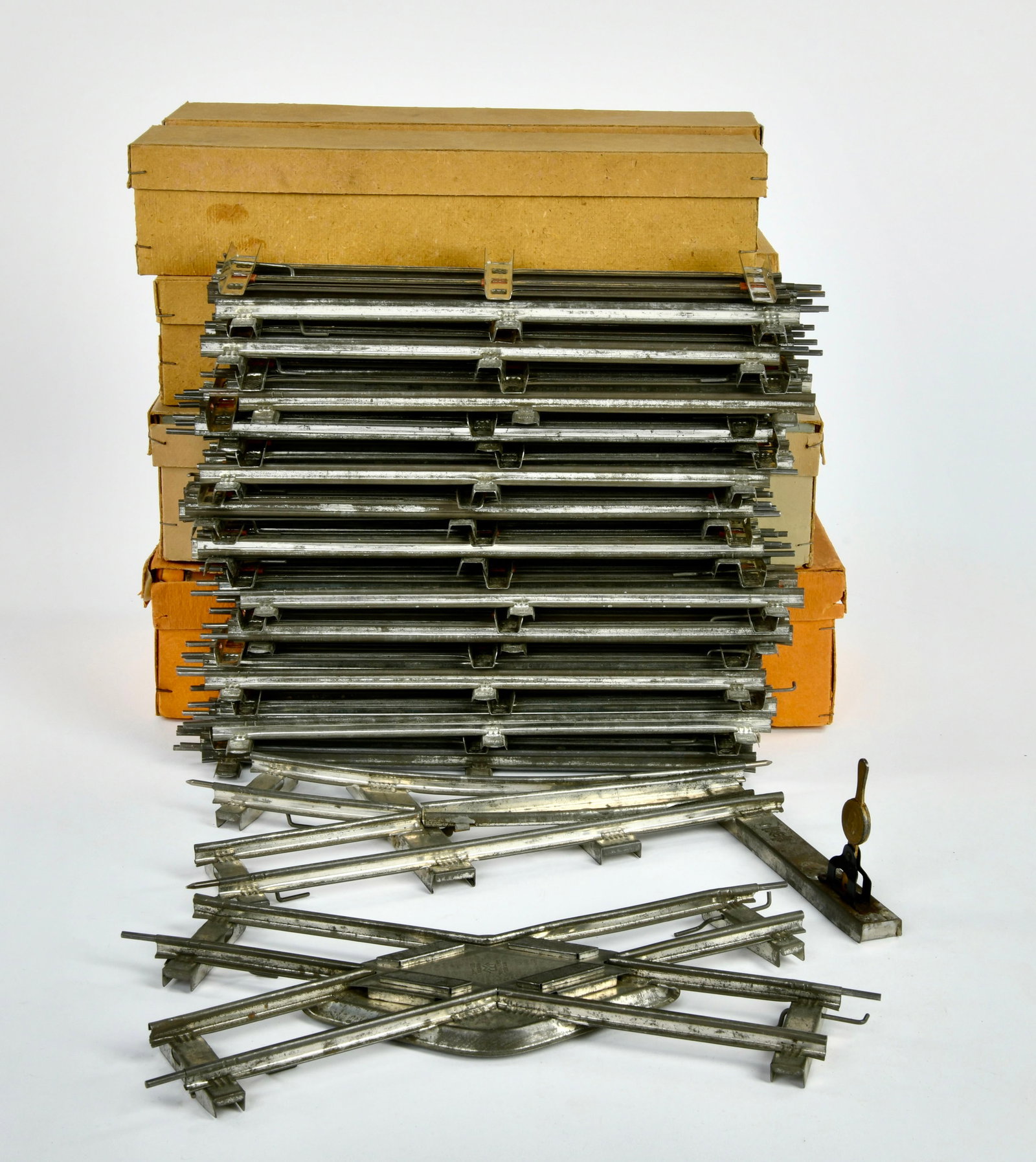 Bing, Kreuzung, Weiche: Bing, Kreuzung, Weiche, 4x6 Schienen, Spur 0, Okt, Z 1-/2+