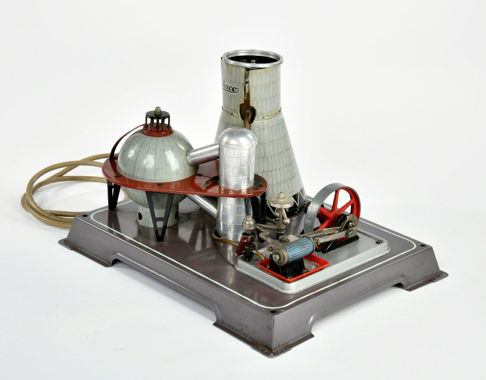 Wilesco, Atomkraftwerk: Wilesco, Atomkraftwerk, W.-Germany, 23x30 cm, Blech, LM, Funktion nicht gepruft, Abdeckung lose