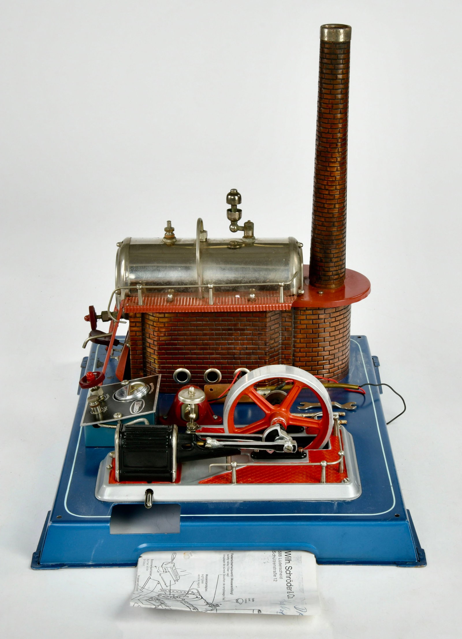 Wilesco, Dampfmaschine D24: Wilesco, Dampfmaschine D24, W.-Germany, 42x34x39 cm, min. LM, mit Zubehor, Z 1-2