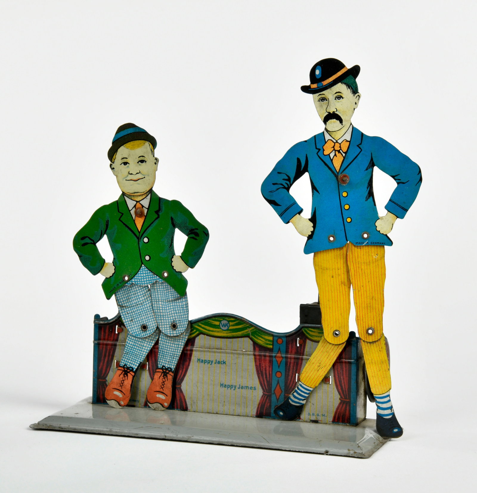Krauss, Pat & Patachon, Happy Jack & James: Krauss, Pat & Patachon, Happy Jack & James, Germany VK, 19 cm, Blech, Funktion ok, Z 2+