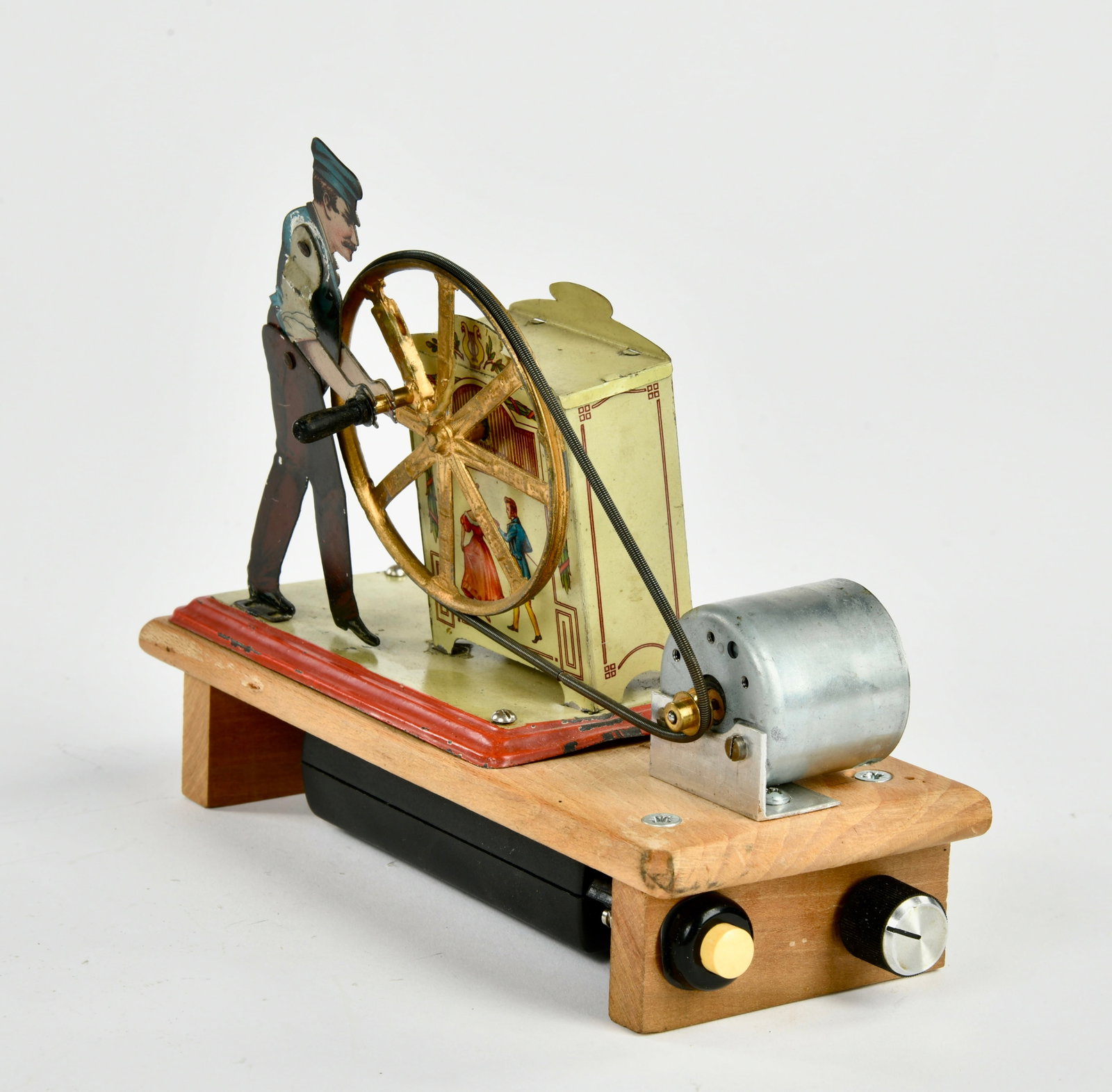 Carette, Drehorgelspieler mit Musikwerk: Carette, Drehorgelspieler mit Musikwerk, teilw. Eigenbau, Germany, Funktion ok, 20 cm