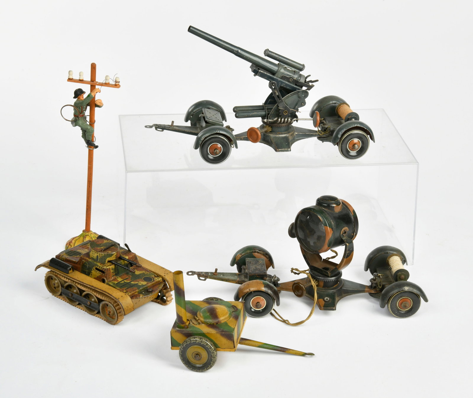 Tippco u.a., Panzer, Scheinwerfer, Geschutz, Soldaten usw.: Tippco u.a., Panzer, Scheinwerfer, Geschutz, Soldaten usw., Germany VK, 7,5 cm, Z 2-3